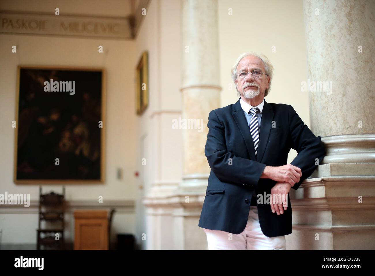 23.10.2017., Zagreb, Croatie - Florin Grigorescu, professeur de génétique moléculaire à l'Université de Montpellier. Photo: Sanjin Strukic/PIXSELL Banque D'Images