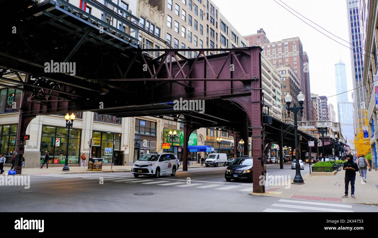 Le centre-ville de Chicago, Illinois, États-Unis Banque D'Images