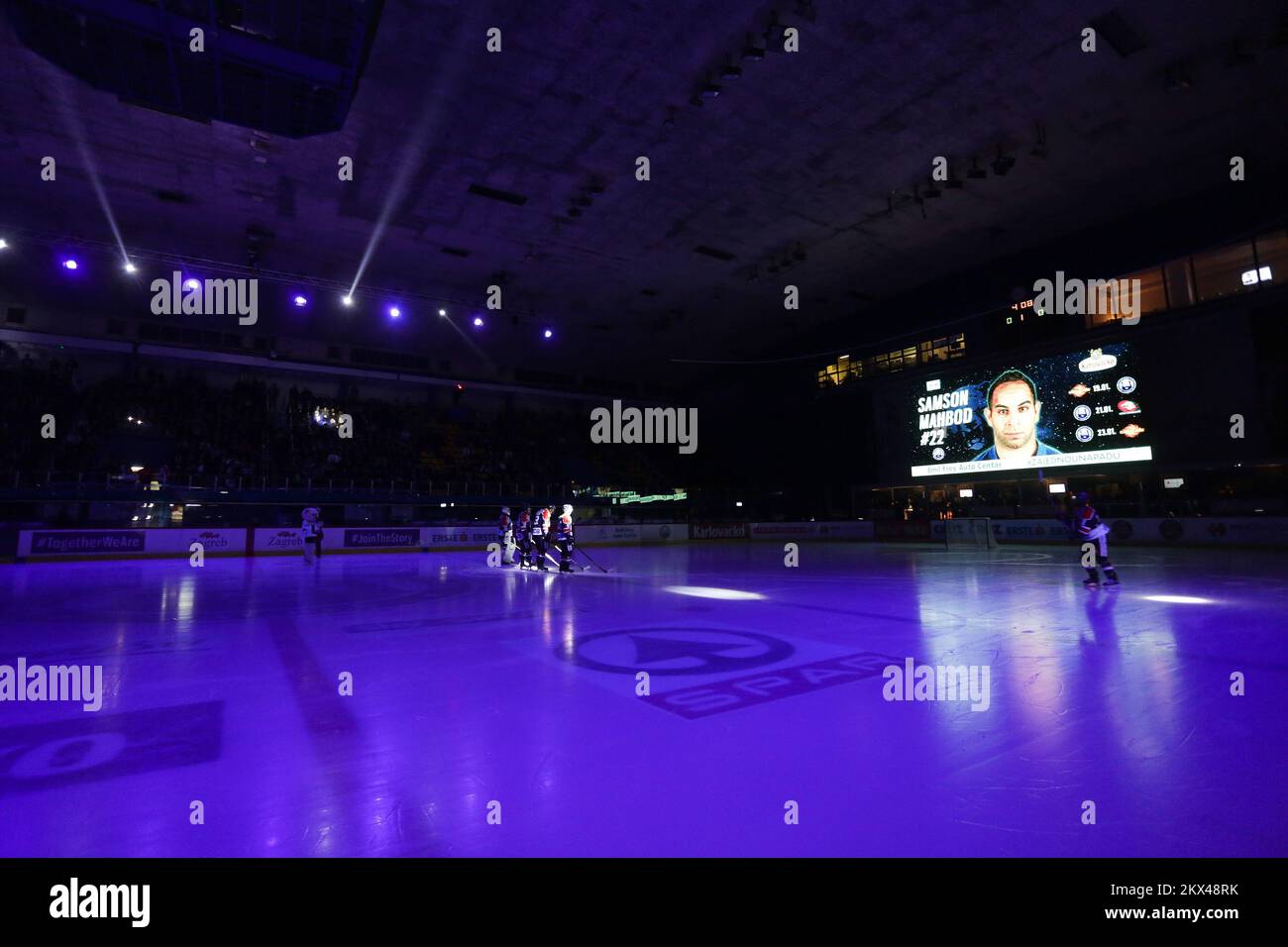 14.01.2018. Croatie, Zagreb - Ebel League, KHL Medvescak Zagreb - HC TWK Innsbruck photo: Luka Stanzl/PIXSELL Banque D'Images