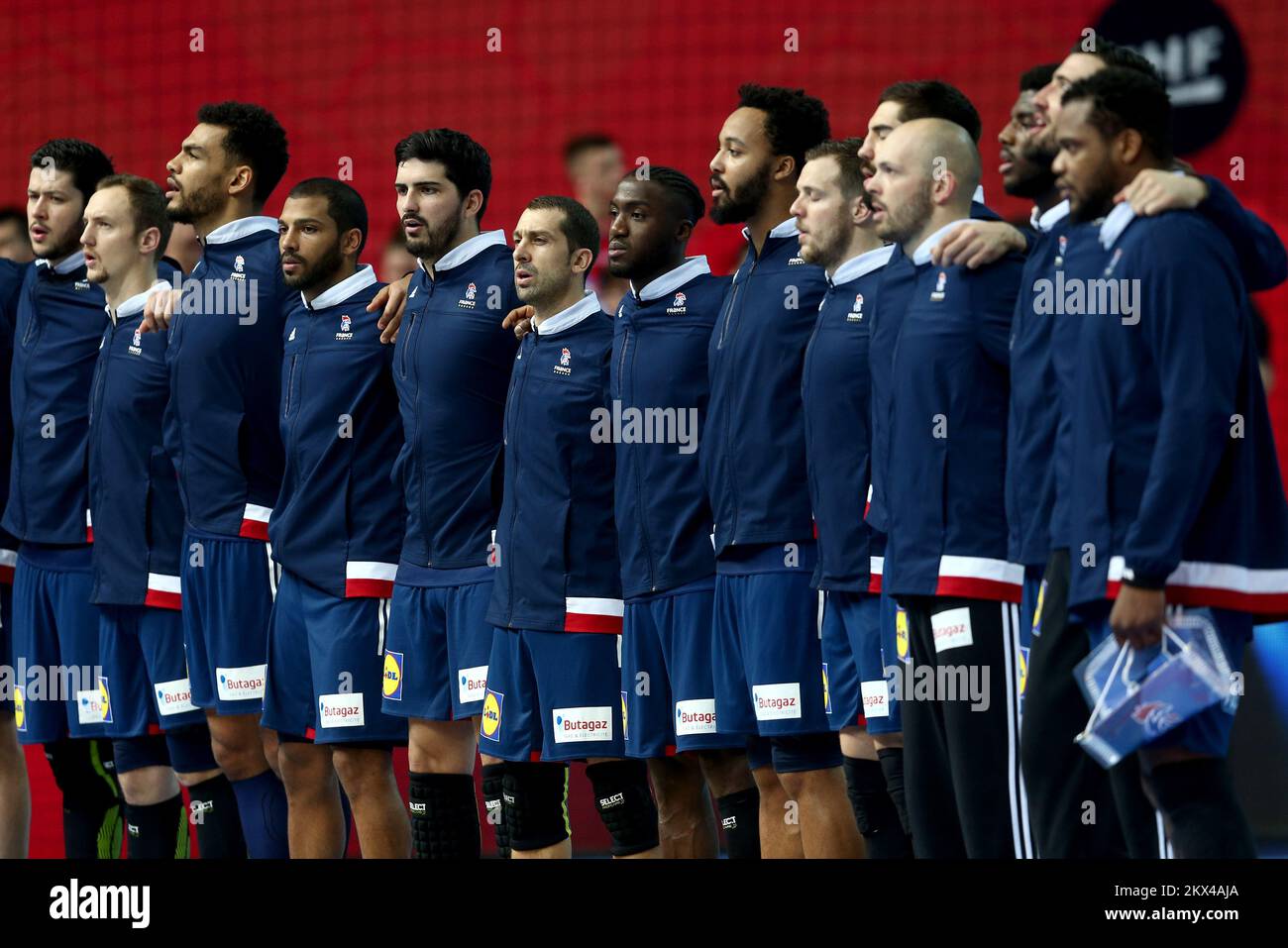 16.01.2018., Zatika Sport Centre, Porec, Croatie - Championnat européen de handball 2018, Groupe B, 3rd Round, France - Belarus. Photo: Igor Kralj/PIXSELL Banque D'Images