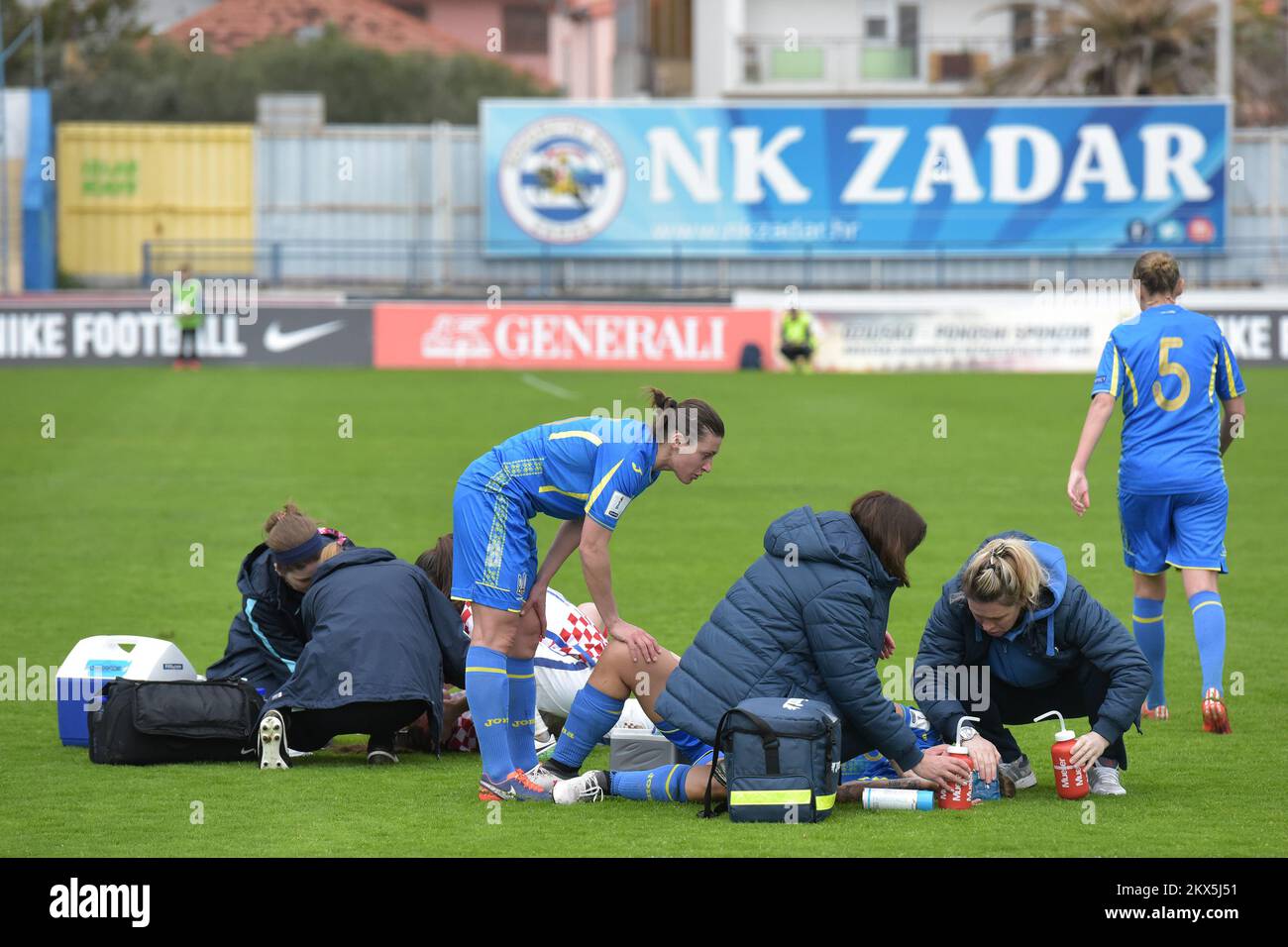 05.04.2018., Zadar, Croatie - qualification féminine de coupe du monde UEFA, Croatie contre Ukraine. Photo: Dino Stanin/PIXSELL Banque D'Images