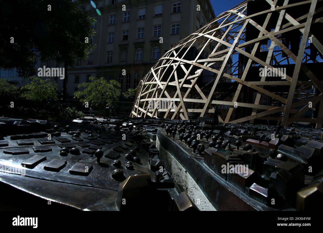 16.05.2018, Zagreb - rue Cesarceva. Cinq musées de Zagreb ont Uni leurs forces et, en coopération avec l'Office du tourisme de Zagreb (TZGZ), du 16 au 20 mai dans le centre de Zagreb dans un pavillon séparé, présenteront un large public à la manière non conventionnelle dans le projet "Museums Outside the Museum" photo: Sanjin Strukic/PIXSELL Banque D'Images