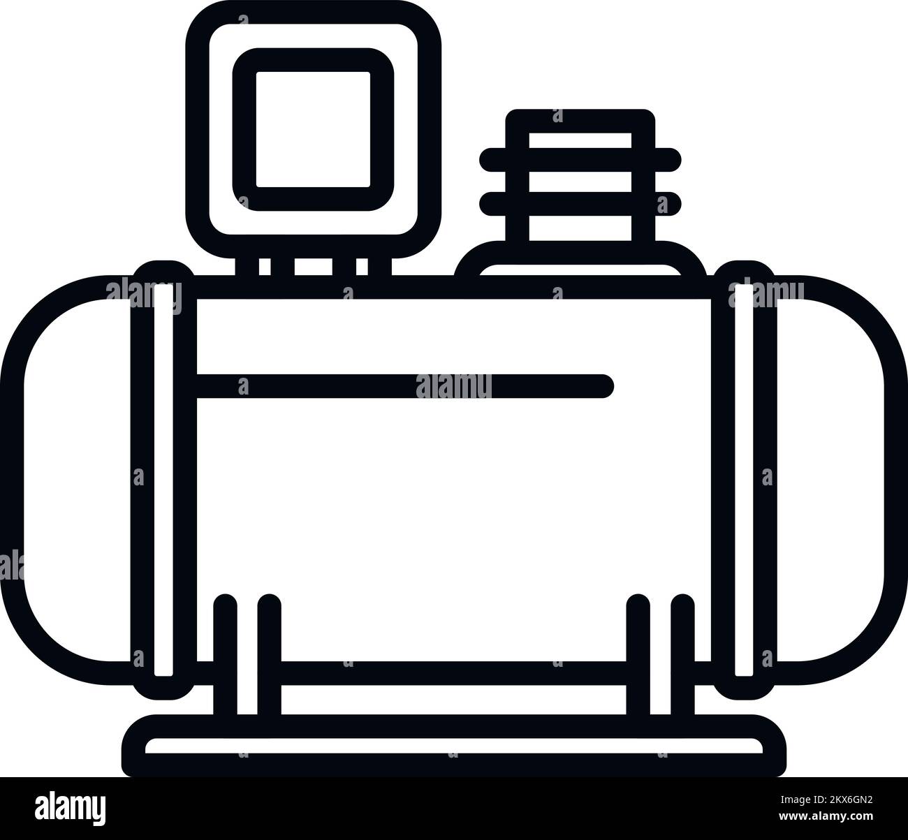 Vecteur de contour de l'icône du compresseur à froid. Machine à air. Outil électrique Illustration de Vecteur