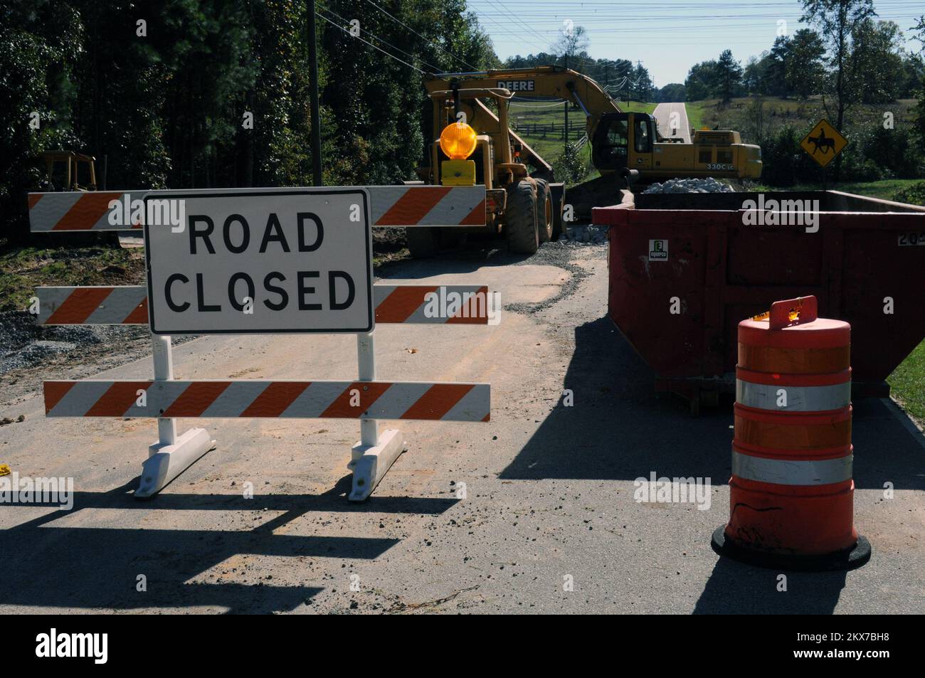 Lavage de la route dans le comté de Douglas. tempêtes et