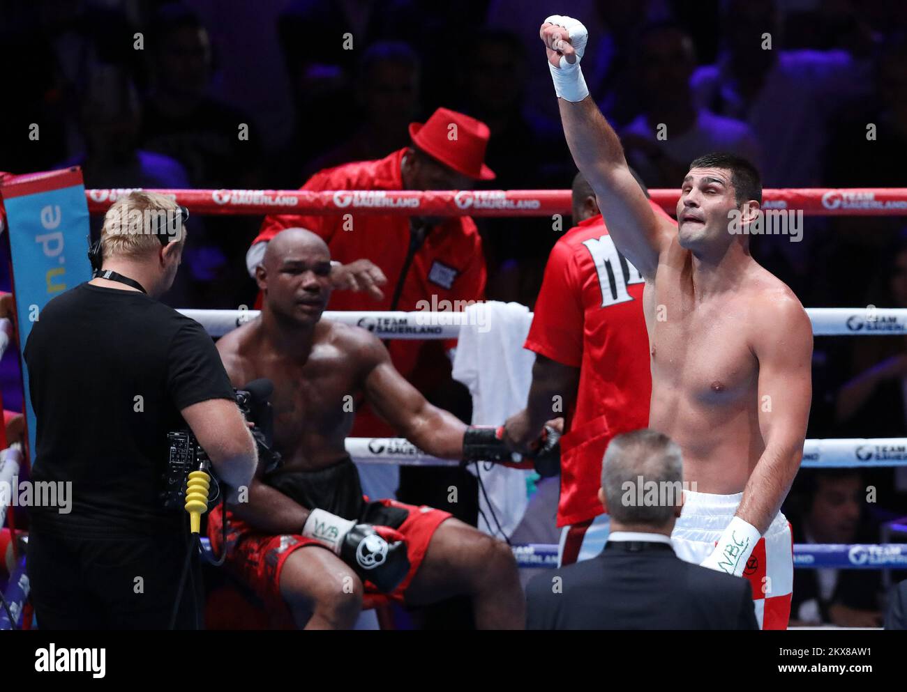 08.09.2018., Zagreb, Croatie - nuit de combat Zagreb. Filip Hrgovic (CRO) - Amir Mansour (Etats-Unis). Photo: Jurica Galoic/PIXSELL Banque D'Images