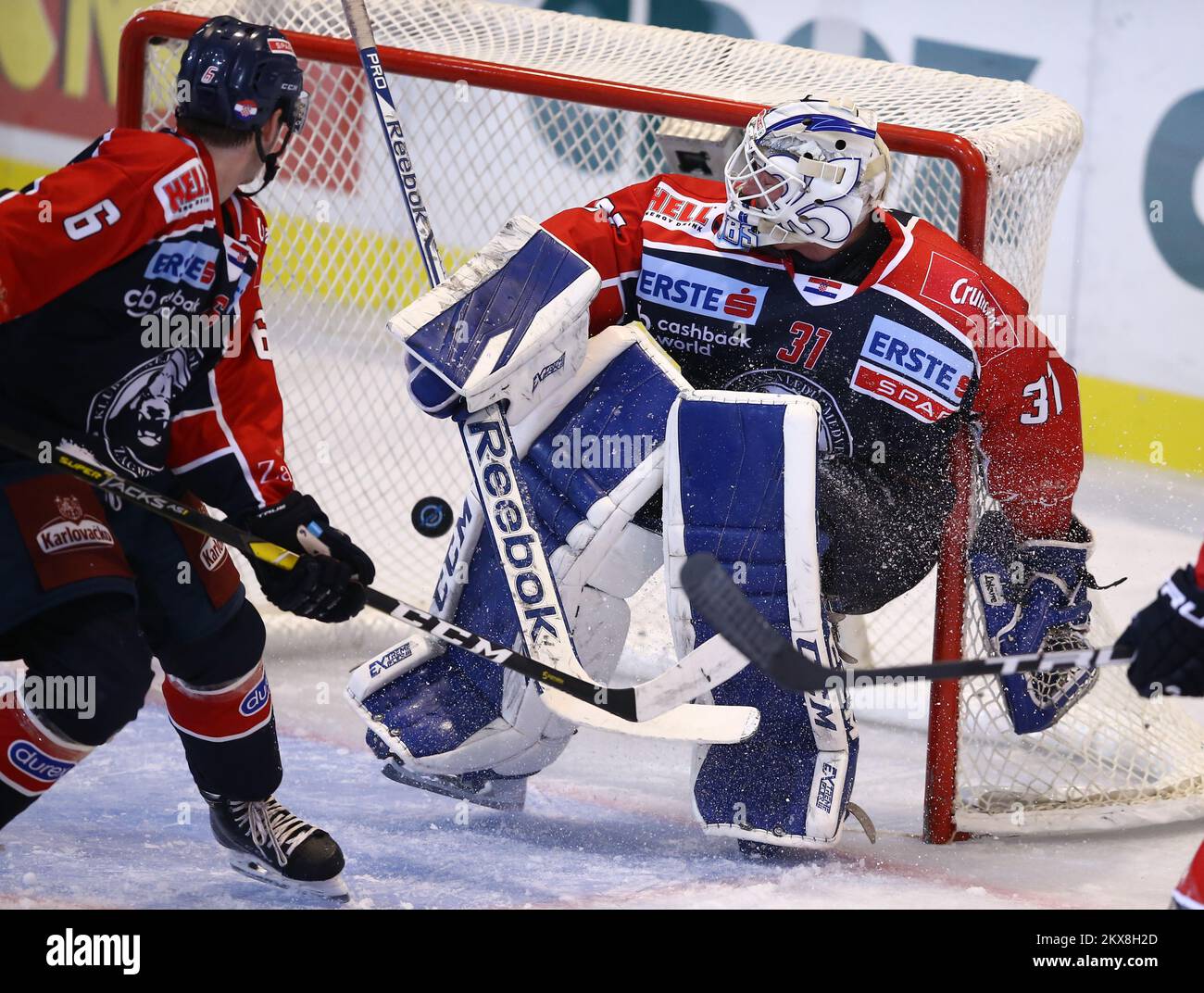 23.09.2018.,Sisak - Ebel legaue, 04. kolo, KHL Medvescak - UPC capitales de Vienne. Photo: Igor Soban/PIXSELL Banque D'Images