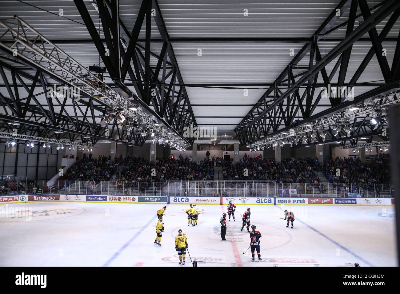 23.09.2018.,Sisak - Ebel legaue, 04. kolo, KHL Medvescak - UPC capitales de Vienne. Photo: Igor Soban/PIXSELL Banque D'Images