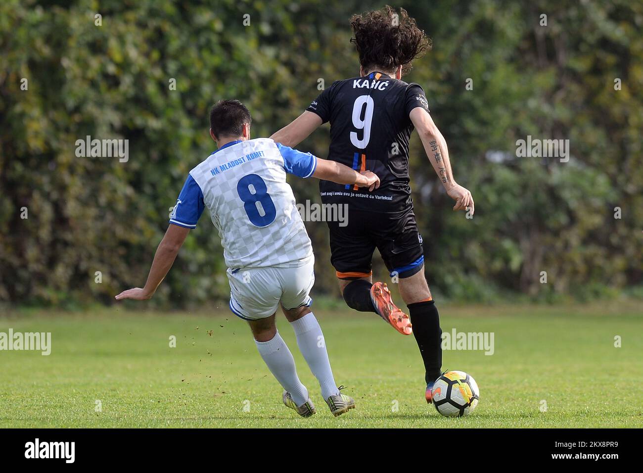 06.10.2018., Croatie, Sracinec-Veldin Káric en match de la Croate 4. Championnat régional de football entre NK Varteks et Mladost Komet de Prelog photo: Vjeran Zganec Rogulja/PIXSELL Banque D'Images