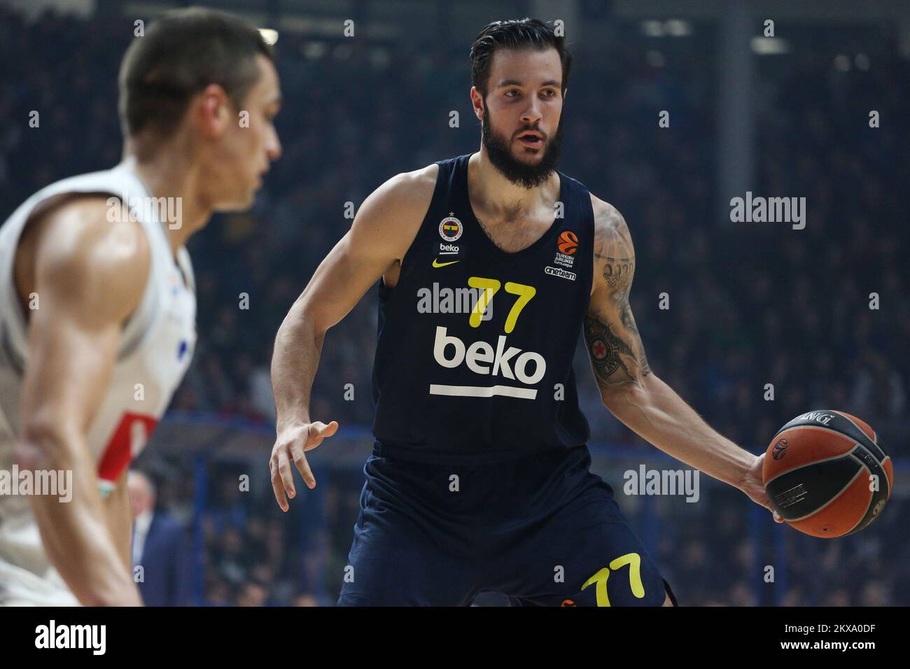 20.12.2018, Podgorica, Monténégro - le tour 14th de Turkish Airlines Euroligue entre le Basketball Club Buducnost Voli et Fenerbahce Beko Istanbul, qui s'est terminé avec la victoire de l'équipe invitée 65-89. Joffrey Lauvergne. Photo: Filip Filipovic/HaloPix/Pixsell Banque D'Images