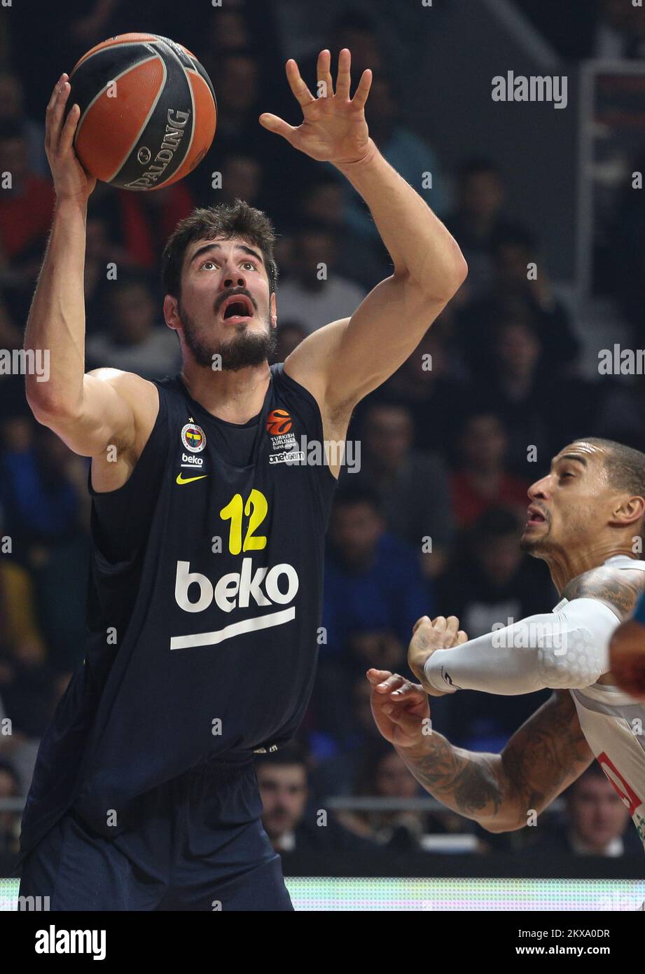 20.12.2018, Podgorica, Monténégro - le tour 14th de Turkish Airlines Euroligue entre le Basketball Club Buducnost Voli et Fenerbahce Beko Istanbul, qui s'est terminé avec la victoire de l'équipe invitée 65-89. Nikola Kalinic. Photo: Filip Filipovic/HaloPix/Pixsell Banque D'Images