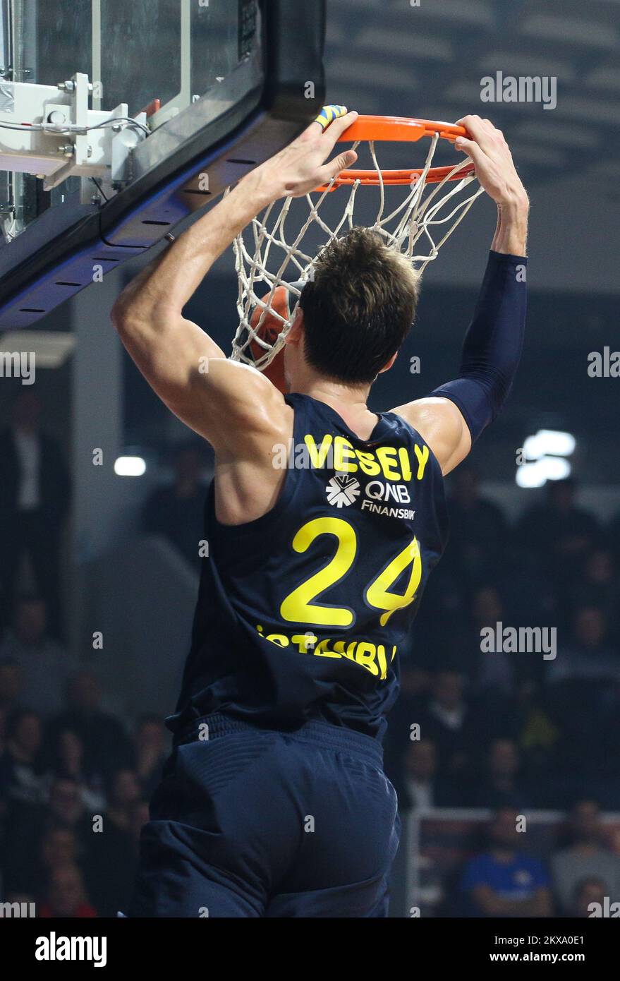 20.12.2018, Podgorica, Monténégro - le tour 14th de Turkish Airlines Euroligue entre le Basketball Club Buducnost Voli et Fenerbahce Beko Istanbul, qui s'est terminé avec la victoire de l'équipe invitée 65-89. Jan Vesely. Photo: Filip Filipovic/HaloPix/Pixsell Banque D'Images