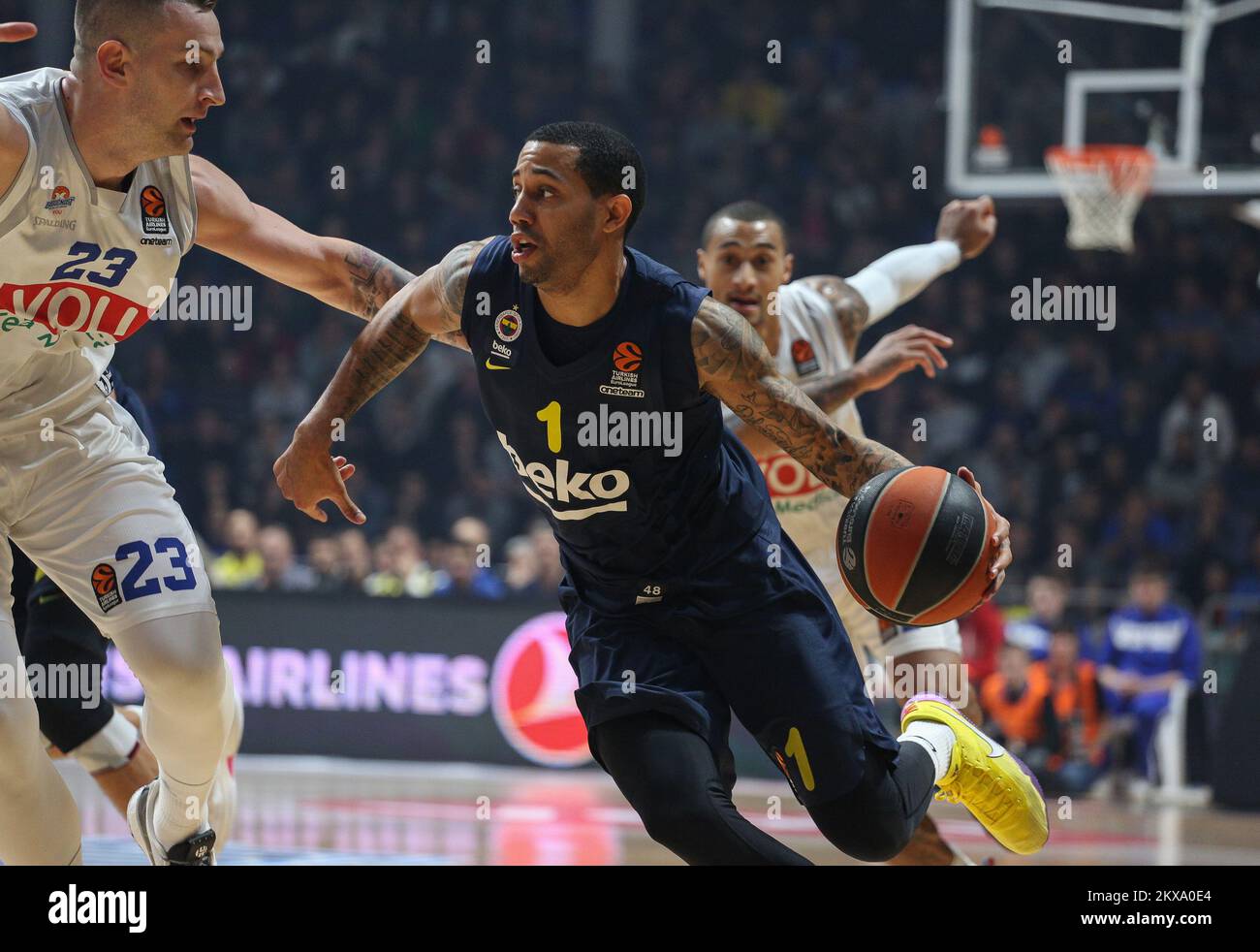 20.12.2018, Podgorica, Monténégro - le tour 14th de Turkish Airlines Euroligue entre le Basketball Club Buducnost Voli et Fenerbahce Beko Istanbul, qui s'est terminé avec la victoire de l'équipe invitée 65-89. Erick vert. Photo: Filip Filipovic/HaloPix/Pixsell Banque D'Images