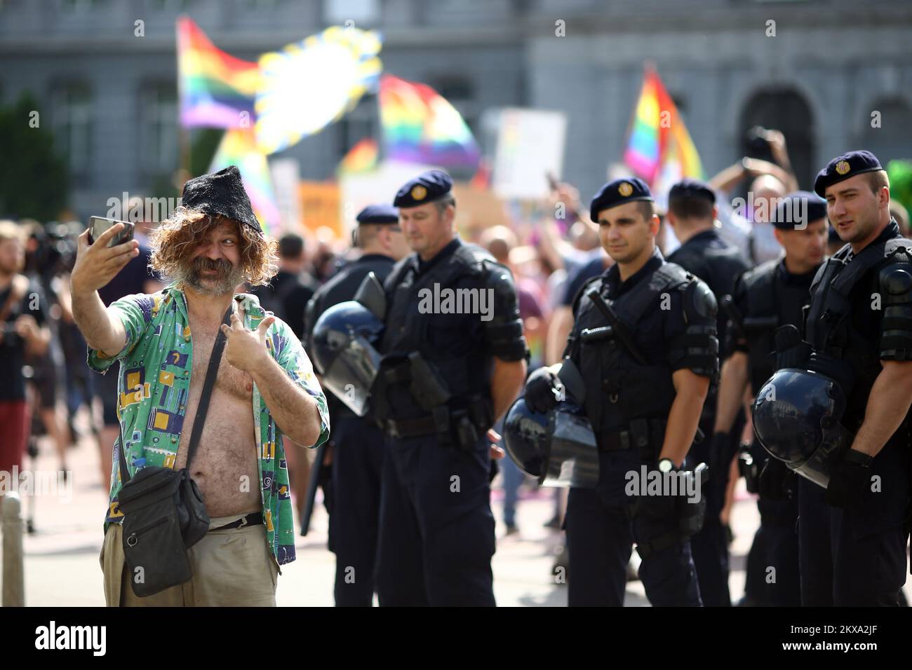 09.06.2018., Croatie, Zagreb - ensemble social et politique de la fierté Mars Zagreb fierté 2018. Photo: Igor Soban/PIXSELL Banque D'Images