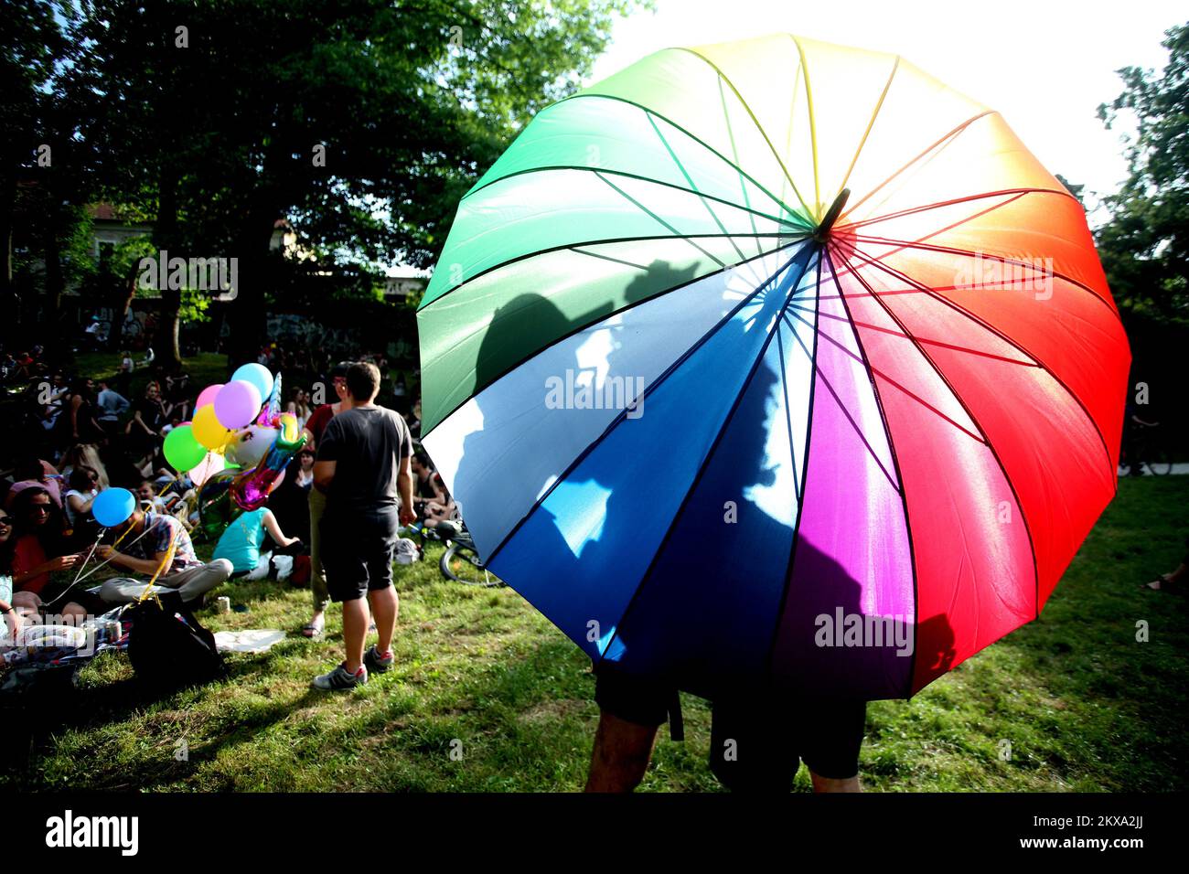 09.06.2018., Croatie, Zagreb - ensemble social et politique de la fierté Mars Zagreb fierté 2018. Photo: Sanjin Strukic/PIXSELL Banque D'Images