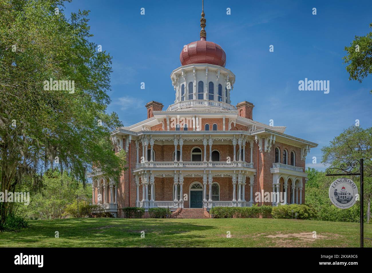 Manoir d'avant-guerre de Longwood, maison de plantation à Natchez, Mississippi, États-Unis Banque D'Images