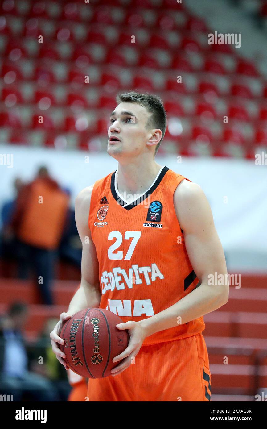 06.02.2019., Drazen Petrovic Basketball Hall, Zagreb, Croatie - Eurocup, Groupe H, Round 6, KK Cedevita Zagreb contre BC Zenit Saint-Pétersbourg. Ivan Ramljak. Photo: Igor Kralj/PIXSELL Banque D'Images