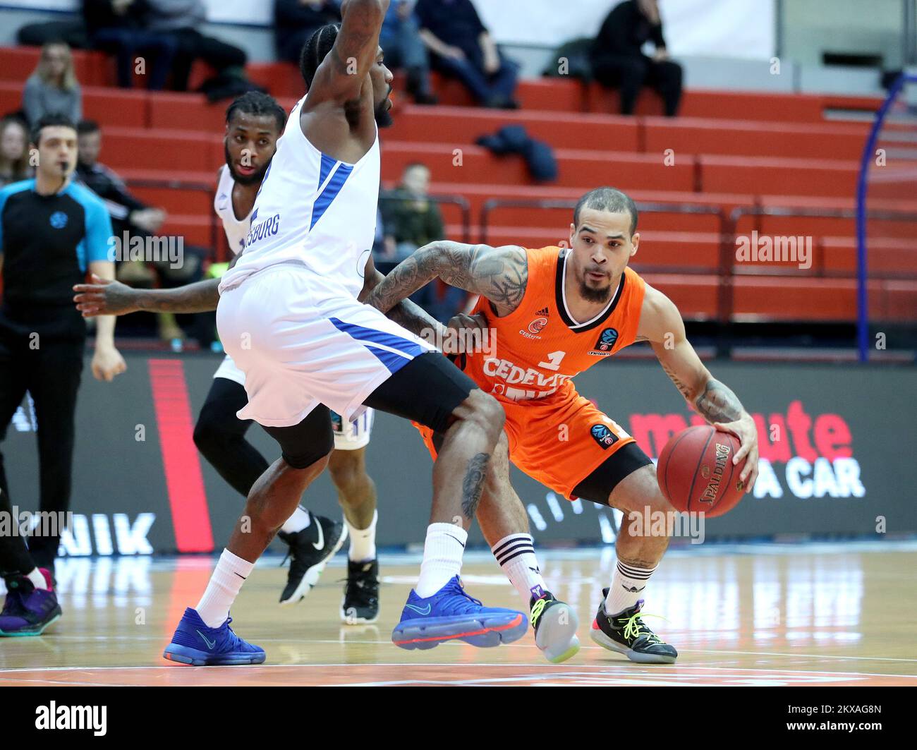 06.02.2019., Drazen Petrovic Basketball Hall, Zagreb, Croatie - Eurocup, Groupe H, Round 6, KK Cedevita Zagreb contre BC Zenit Saint-Pétersbourg. Jacob Pullen. Photo: Igor Kralj/PIXSELL Banque D'Images