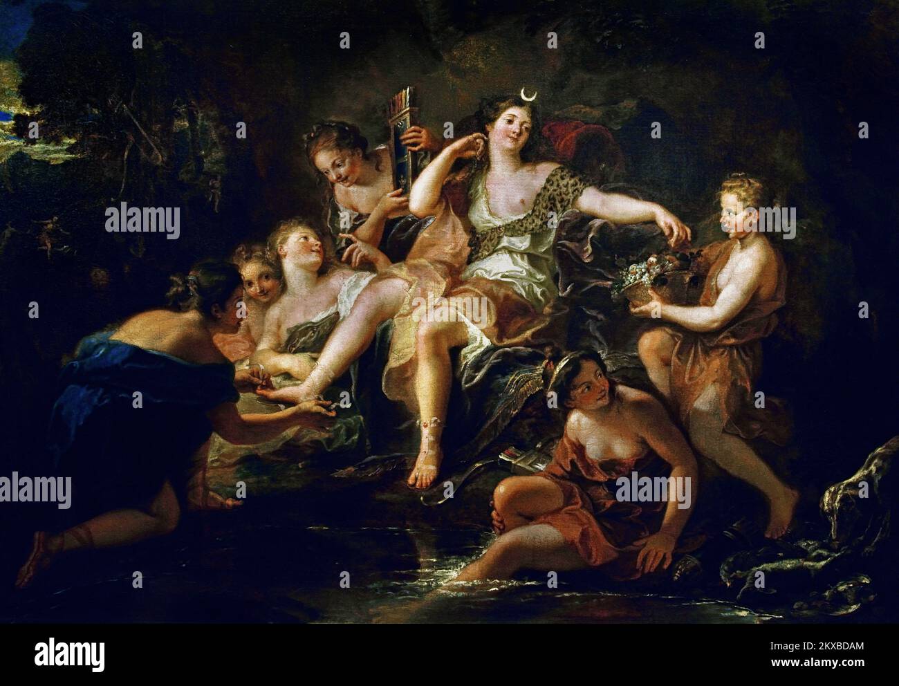 Le repos de Diane - Diana 1690 by COYPEL 1661 – 1722 France, Français. Banque D'Images