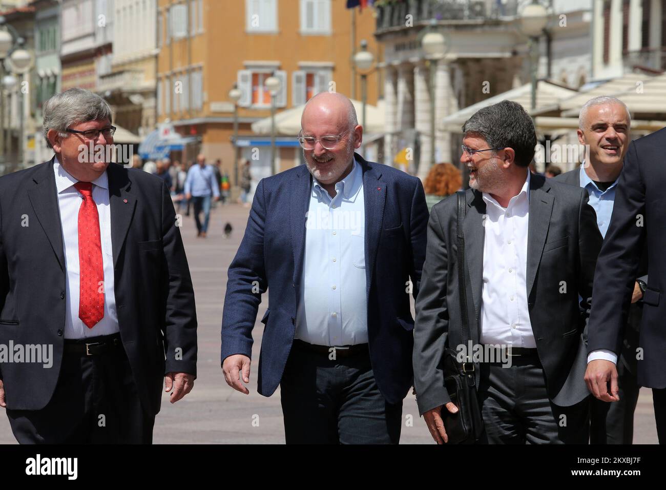 19.05.2019., Rijeka - le principal candidat des socialistes européens pour le futur président de la Commission européenne, Frans Timmermans, a choisi Rijeka pour sa présentation aux électeurs croates. Timmermans a apporté son soutien au Parti social-démocrate et à leurs candidats aux élections du Parlement européen. Photo:Goran Kovacic/PIXSELL Banque D'Images