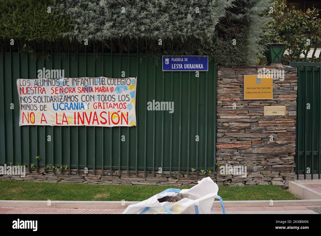 Madrid, Espagne. 30th novembre 2022. Images de l'ambassade d'Ukraine à Madrid où une attaque a été effectuée avec une bombe à enveloppes, Madrid 30 novembre 2022 crédit: CORMON PRESSE/Alamy Live News Banque D'Images