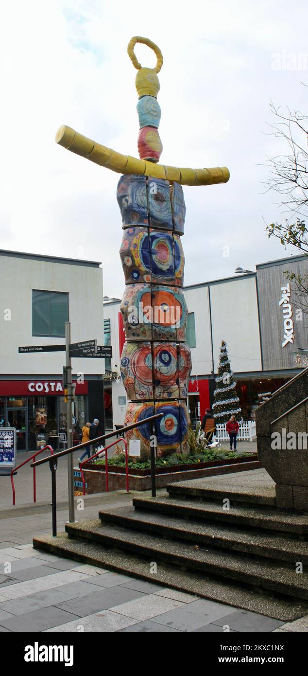 Suzan Vagoose - Sculpture de la Déesse de la Terre, St Austell, Cornouailles, Angleterre, Royaume-Uni Banque D'Images