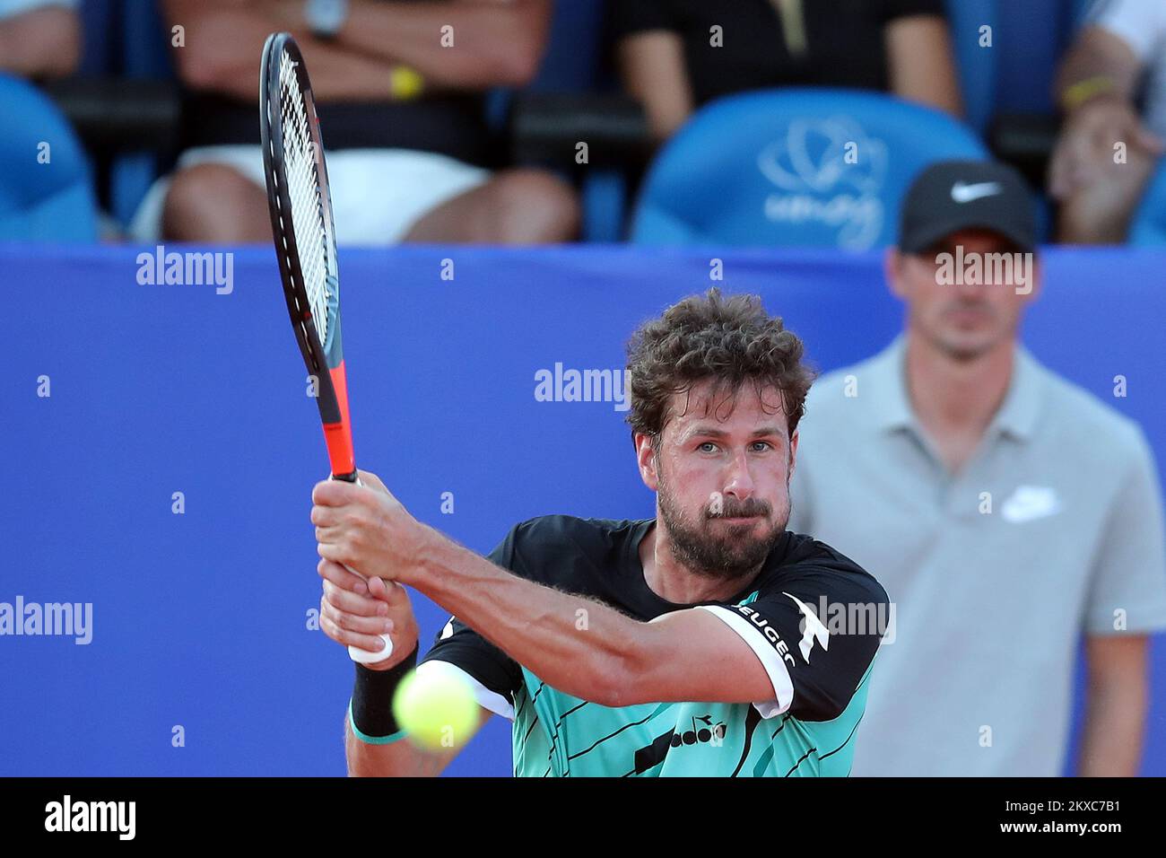 16.07.2019., Umag, Croatie - 30. Plava laguna Croatie Open Umag 2019. 1. Round, Andrey Rublev - Robin Haase. Photo: Goran Stanzl/PIXSELL Banque D'Images