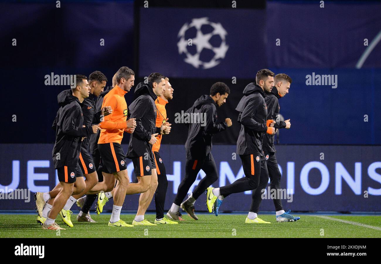 05.11.2019., Zagreb, Croatie - session d'entraînement du FC Shakhtar Donetsk au stade Maksimir avant le match du groupe C de la Ligue des champions de l'UEFA contre le GNK Dinamo à Zagreb, Croatie. Photo: Marko Prpic/PIXSELL Banque D'Images