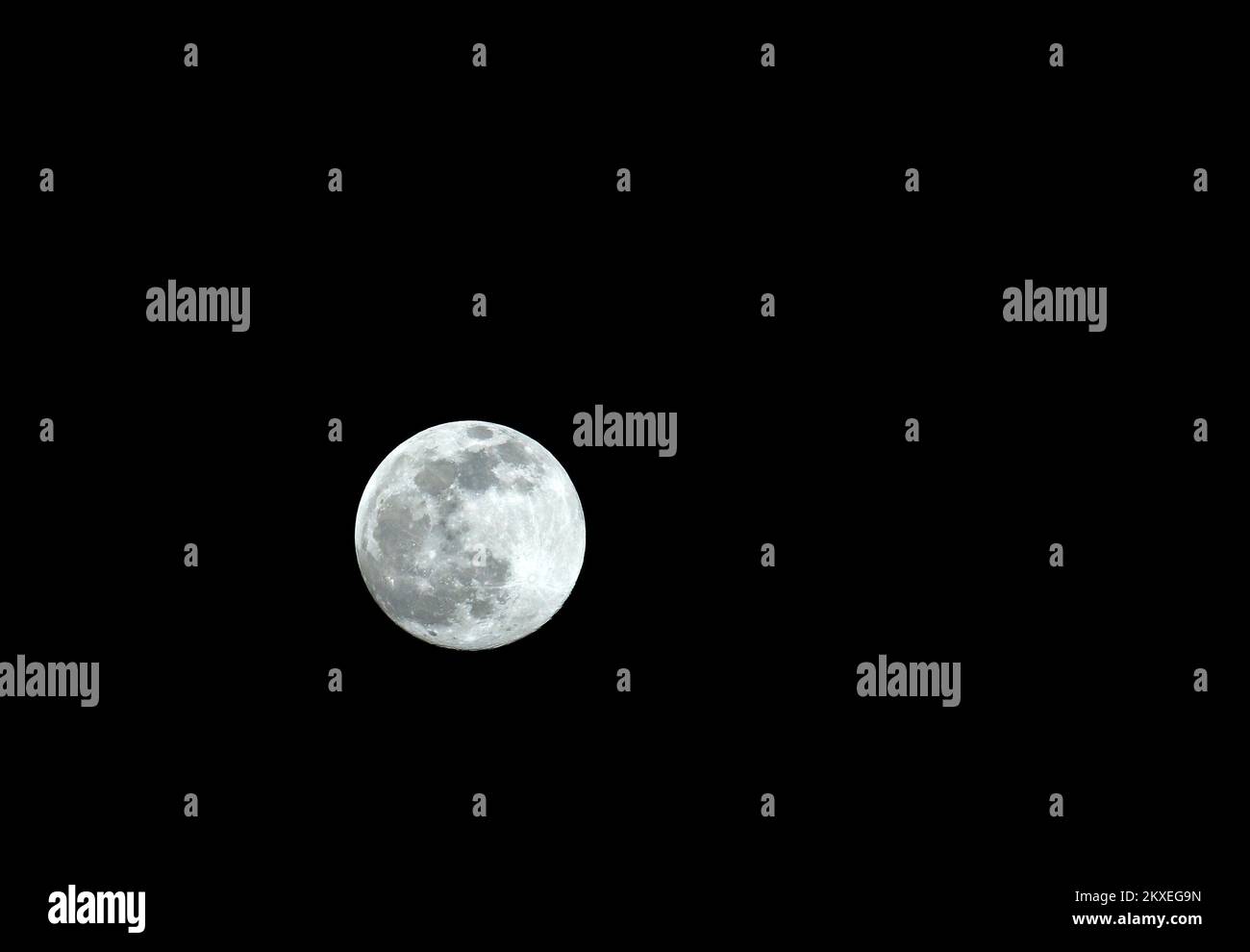 08.02.2020., Croatie, Zagreb - pleine lune. Photo: Emica Elvedji/PIXSELL Banque D'Images