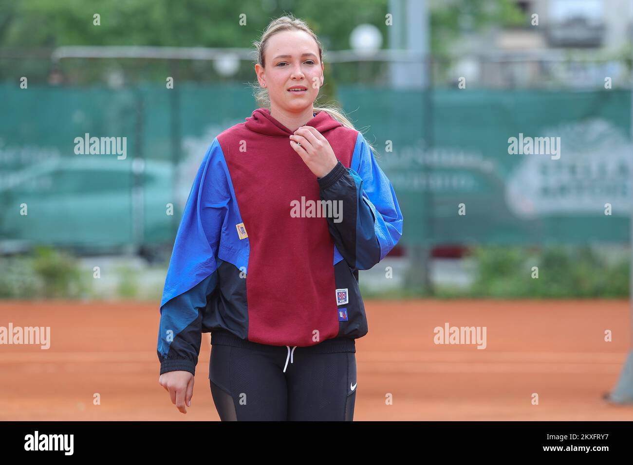 11.05.2020., Croatie, Zagreb - rassemblement et socialisation avec des journalistes de l'équipe nationale croate de la Fed Cup sur les courts de tennis de HTK Zagreb. Donna Vekic. Photo: Luka Stanzl/PIXSELL Banque D'Images