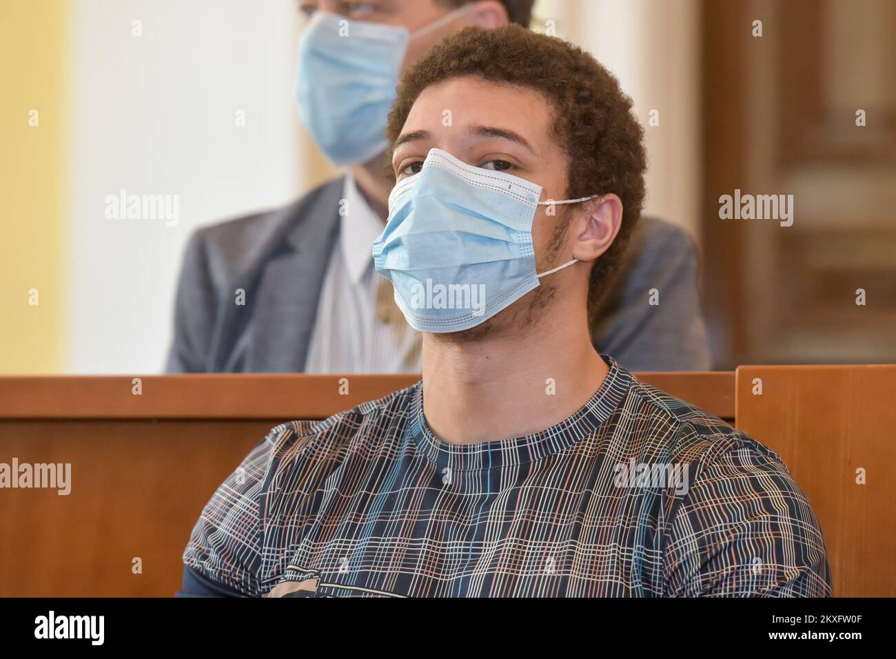 14.05.2020., Zadar, Croatie - pour meurtre et double tentative de meurtre sur Zrce, où il a tué Ugo Wilson, âgé de 26 ans, avec un couteau, et blessé deux autres Anglais à la fin du mois de juin 2018, Briton Douglas Kane, âgé de 27 ans, a été condamné à une peine unique de 25 ans de prison. Il a été condamné à 17 ans de prison pour meurtre et à huit et deux ans de prison pour tentative de meurtre. Photo: Dino Stanin / PIXSELL Banque D'Images