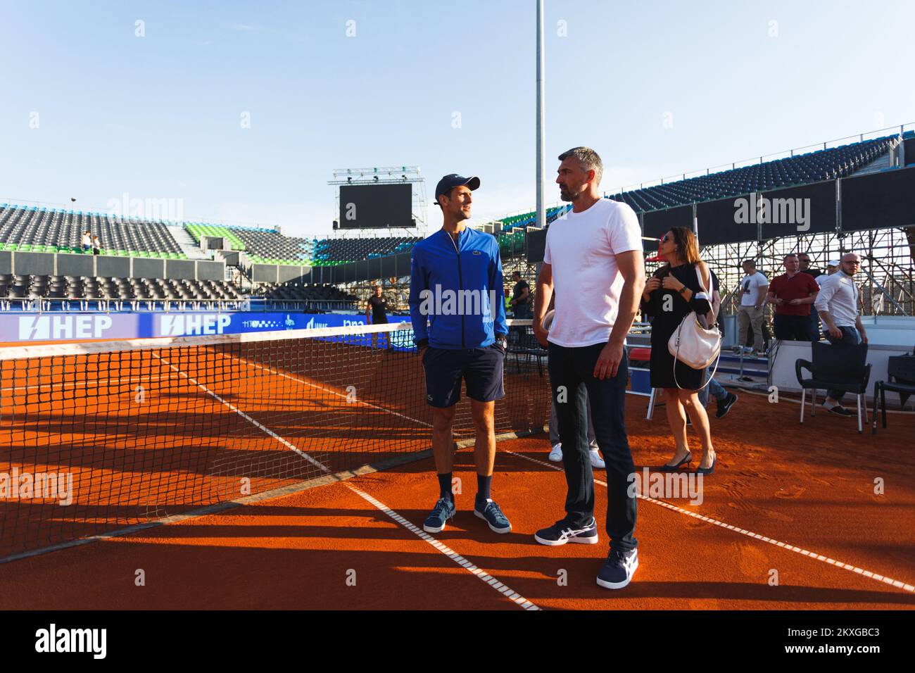 16.06.2020.,Zadar, Croatie - Novak Djokovic a visité des courts de tennis  au centre sportif de Visnjik où le tour Adria sera joué.Zadar accueillera  quelques-uns des plus grands noms du tennis lors de