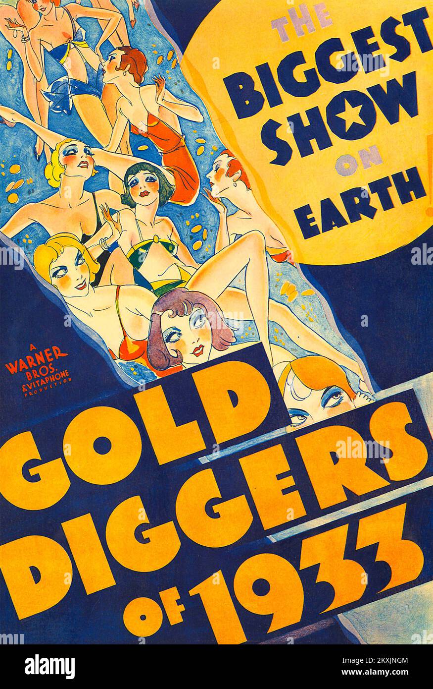 GOLD DIGGERS OF 1933 fPoster pour le film musical Warner Bros 1933 Banque D'Images