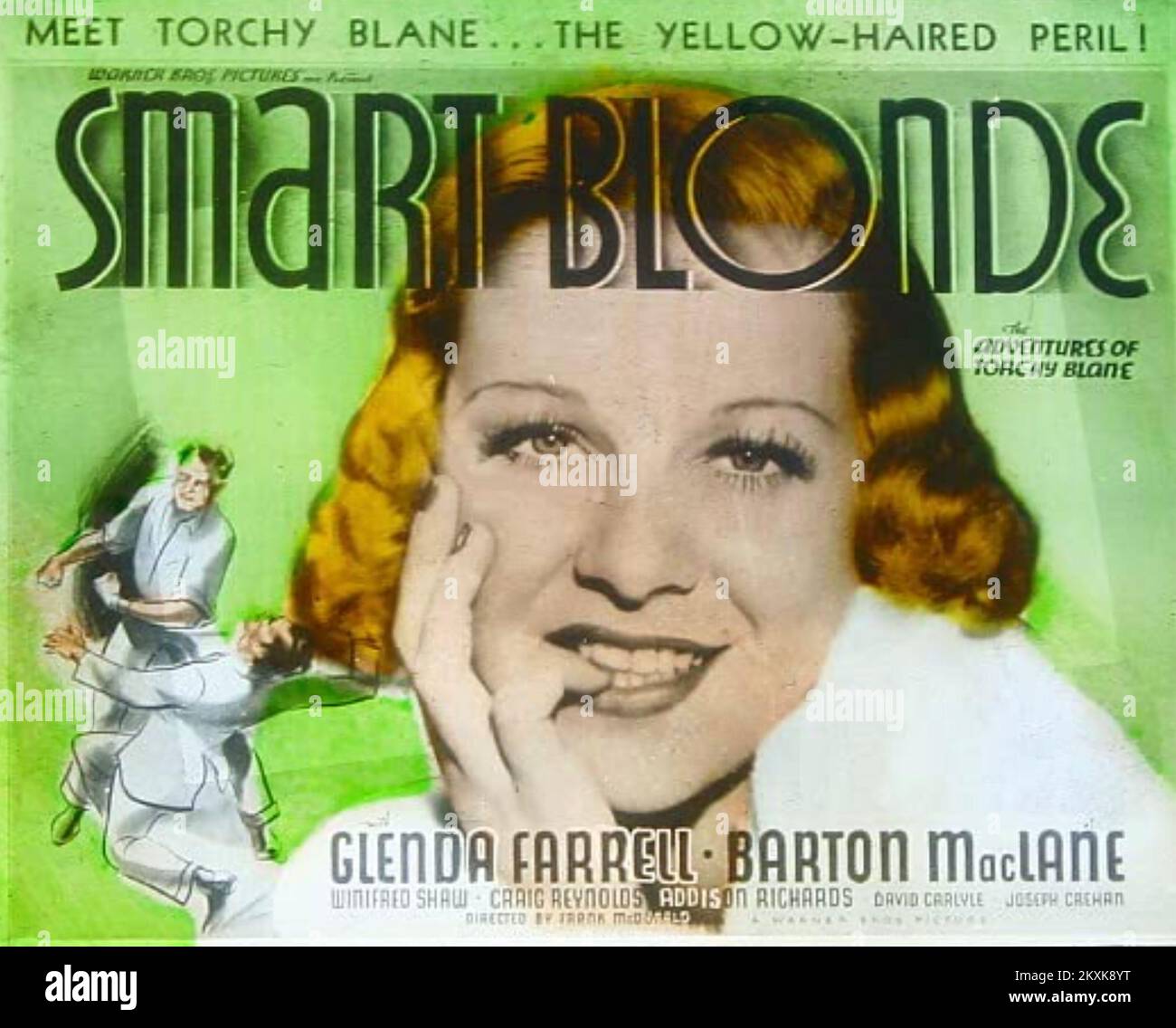 SMART BLOND 1937 Warner Bros. Film avec Glenda Farrell Banque D'Images
