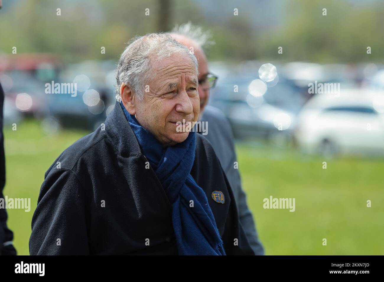 KUMROVEC, CROATIE - 25 AVRIL : troisième jour du rassemblement 2021 de la CMRC Croatie, SS18 de Zagorske Selo à Kumrovec. Le Président de la Fédération internationale de l'automobile (FIA), Jean Todt, a visité le lieu du rassemblement de Croatie de la CMR à 25 avril 2021, à Zagreb, en Croatie. Photo: Luka Stanzl/Pixsell Banque D'Images