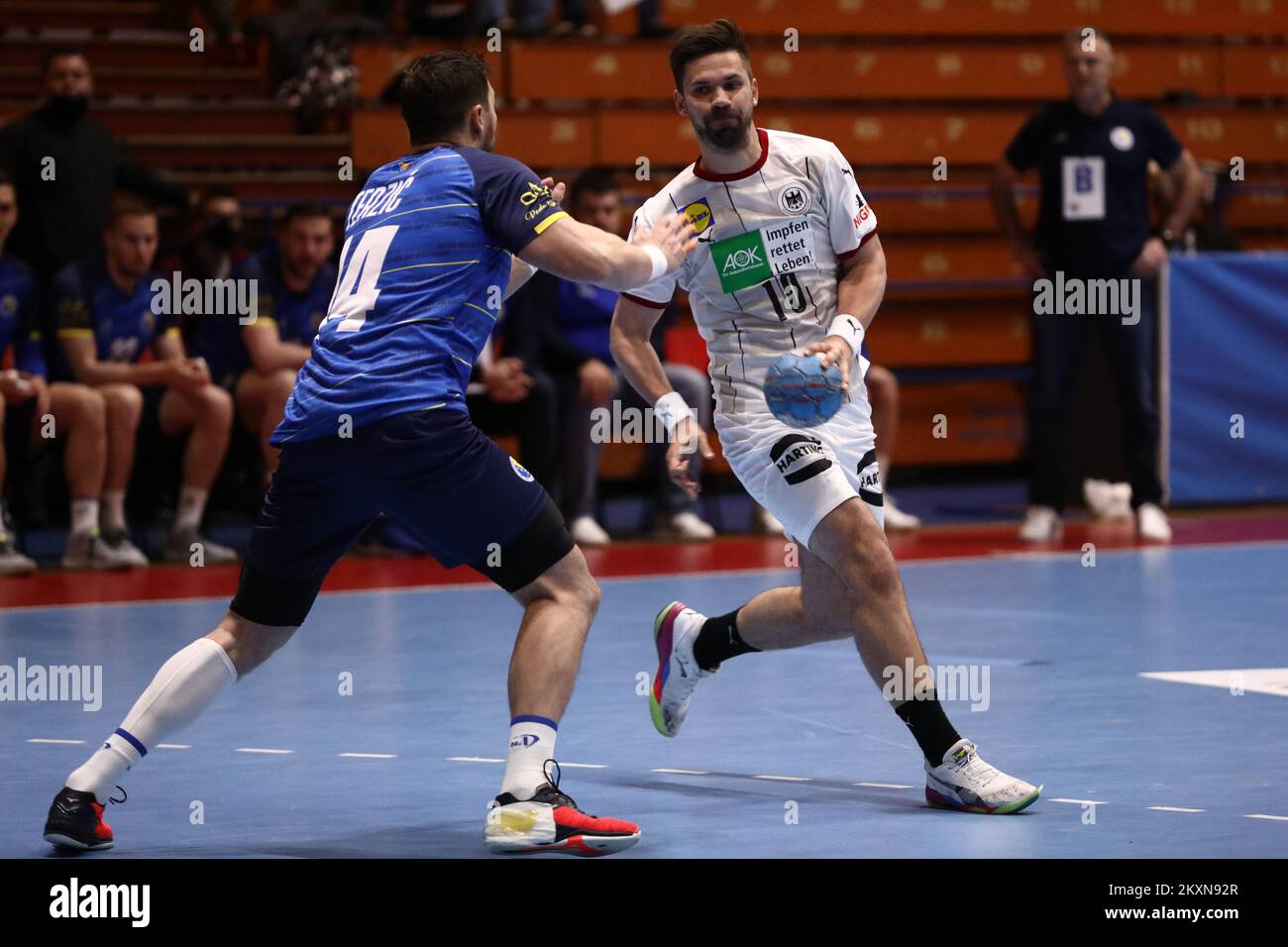 29 avril 2021, Bosnie-Herzégovine, Bugojno - qualification de championnat d'Europe, Bosnie-Herzégovine - Allemagne, cycle de qualification 2nd, Groupe 2, Matchday 5. Fabian Wiede photo: Armin Durgut/PIXSELL Banque D'Images