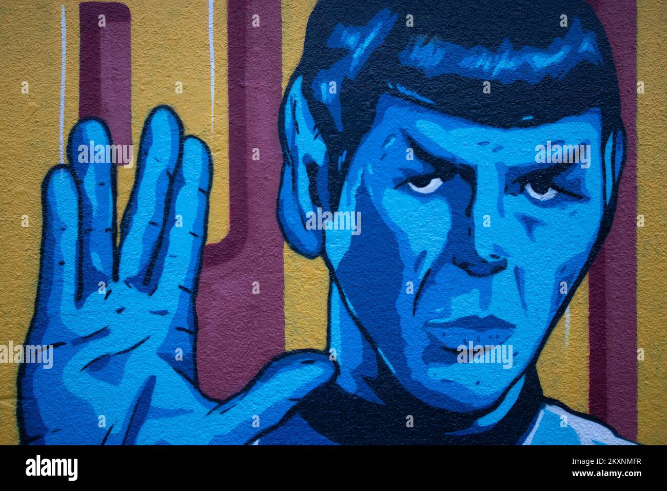 Star Track franchise personnage M. Spock graffiti est vu à Zagreb, Croatie sur 27 mai 2021. Photo: Davor Puklavec/PIXSELL Banque D'Images