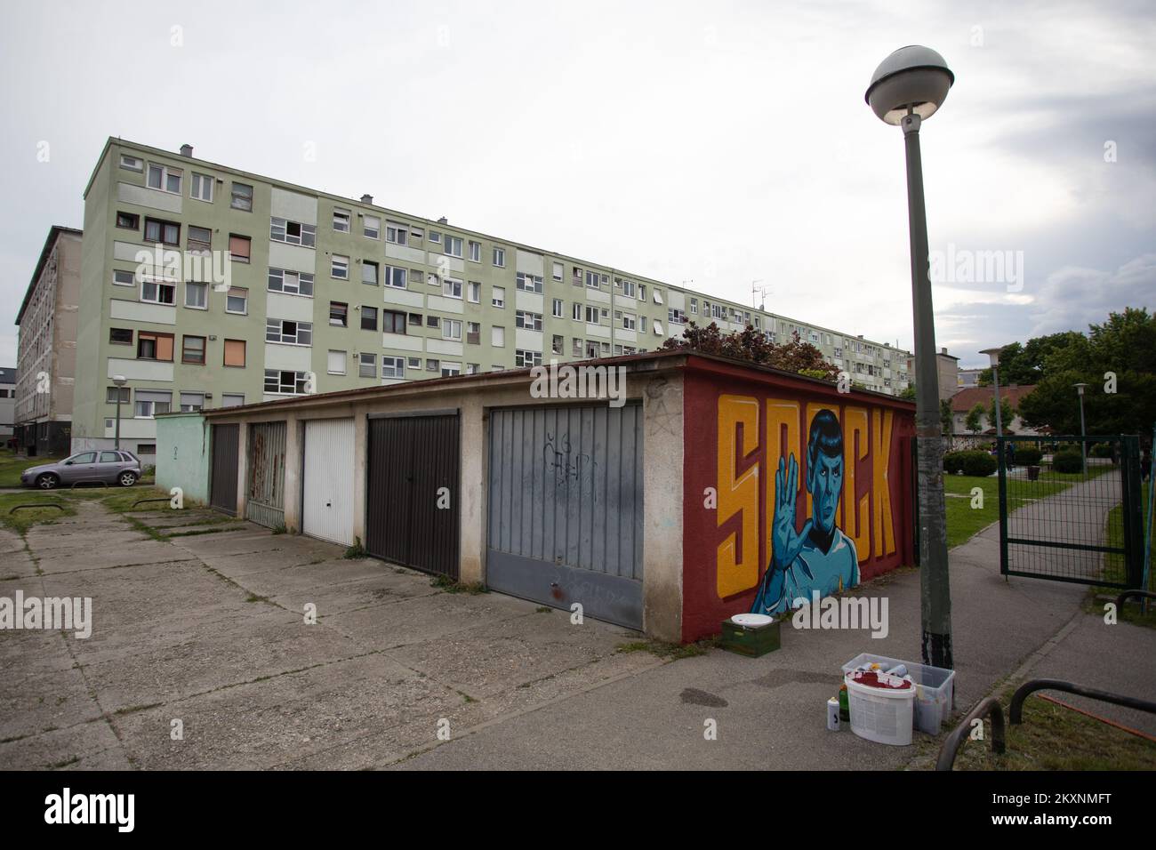 Star Track franchise personnage M. Spock graffiti est vu à Zagreb, Croatie sur 27 mai 2021. Photo: Davor Puklavec/PIXSELL Banque D'Images