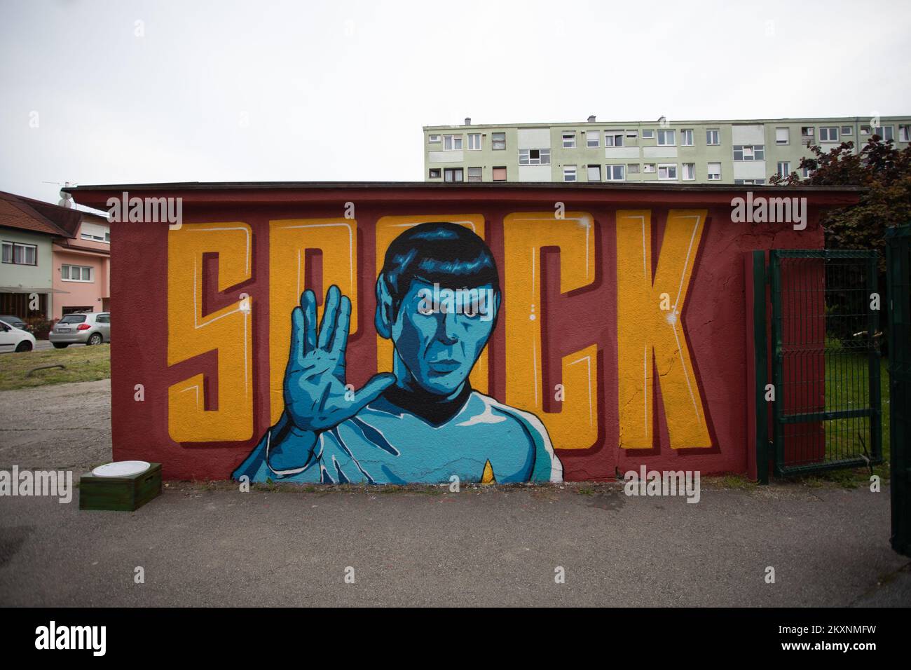 Star Track franchise personnage M. Spock graffiti est vu à Zagreb, Croatie sur 27 mai 2021. Photo: Davor Puklavec/PIXSELL Banque D'Images