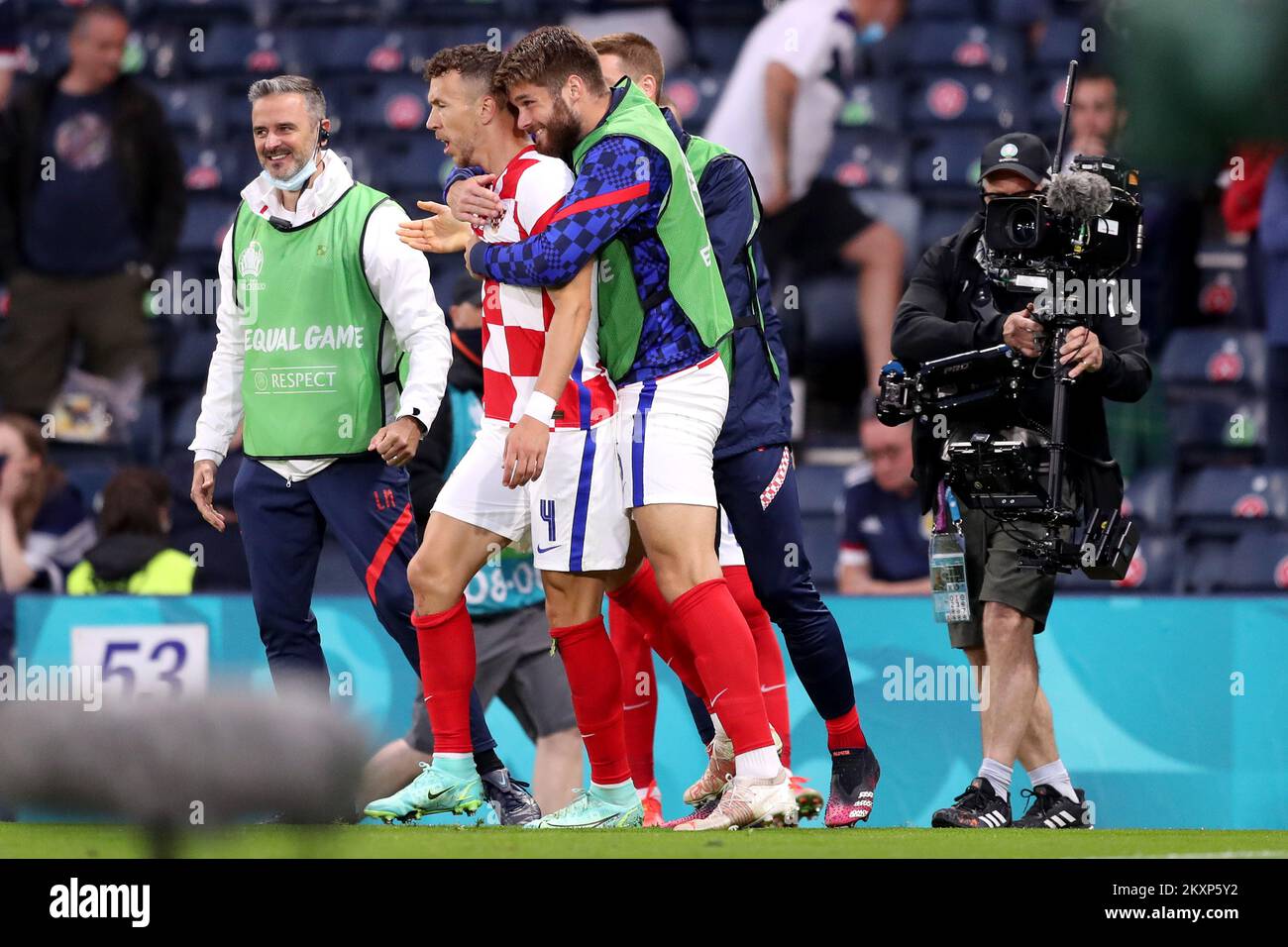 Lors du championnat de l'UEFA Euro 2020, le groupe D rencontre la Croatie et l'Écosse au parc Hampden sur 22 juin 2021 à Glasgow, au Royaume-Uni. Photo: Luka Stanzl/PIXSELL Banque D'Images