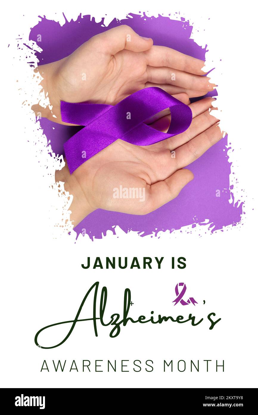 Janvier est le mois de la sensibilisation à la maladie d'Alzheimer Banque D'Images