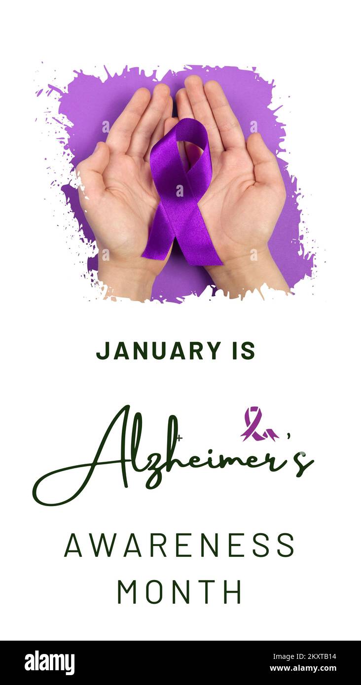 Janvier est le mois de la sensibilisation à la maladie d'Alzheimer Banque D'Images