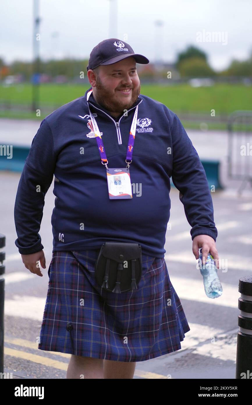 Coupe du monde de rugby à XIII 2021, Australie vs Écosse supporters Banque D'Images