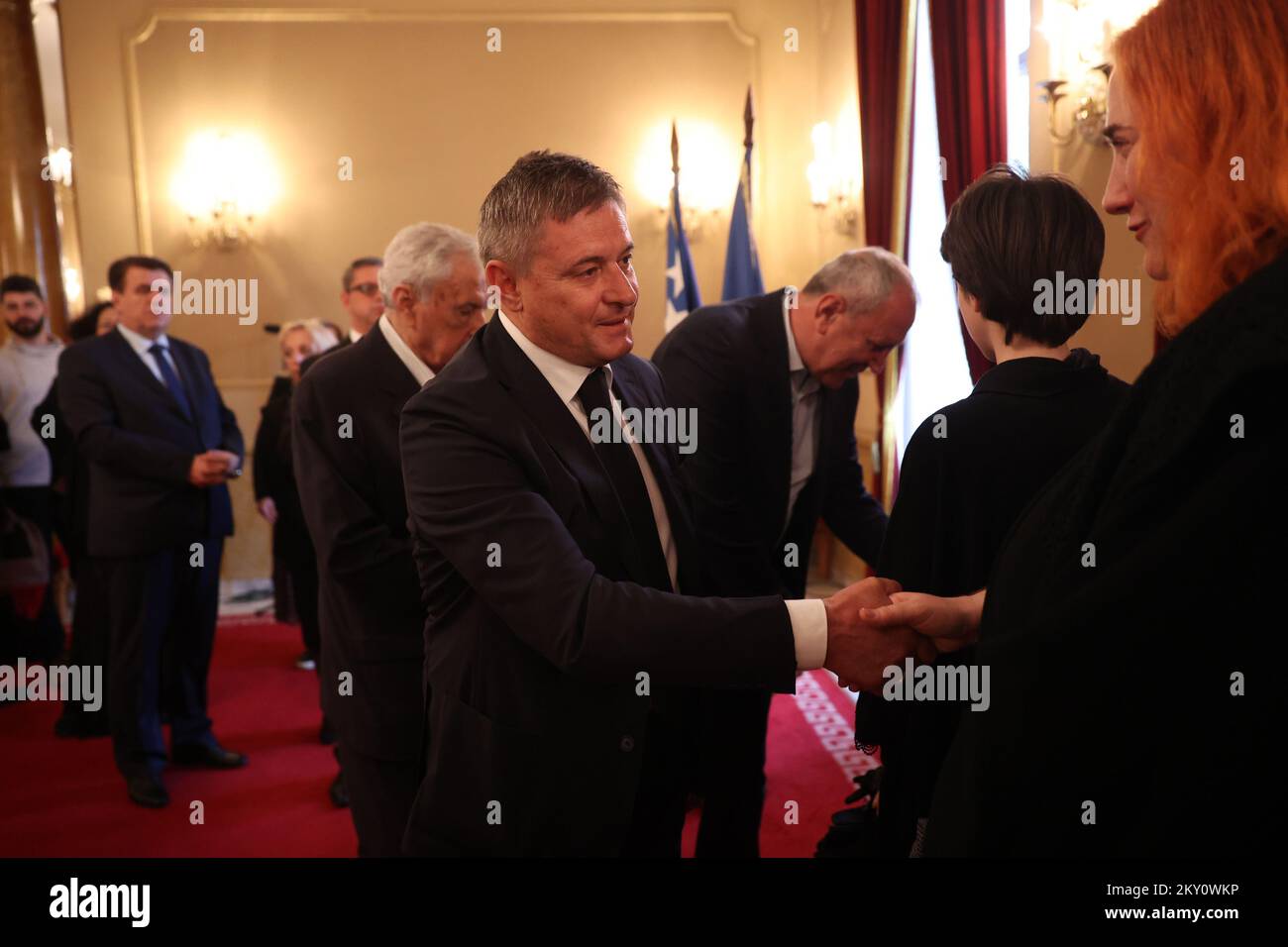 Dragan Stojkovic Piksi lors de la commémoration d'un footballeur professionnel bosniaque et d'une responsable du football, Ivica OSIM, au Théâtre national de Sarajevo, en Bosnie-Herzégovine, sur 14 mai 2022. Photo: Armin Durgut/PIXSELL Banque D'Images