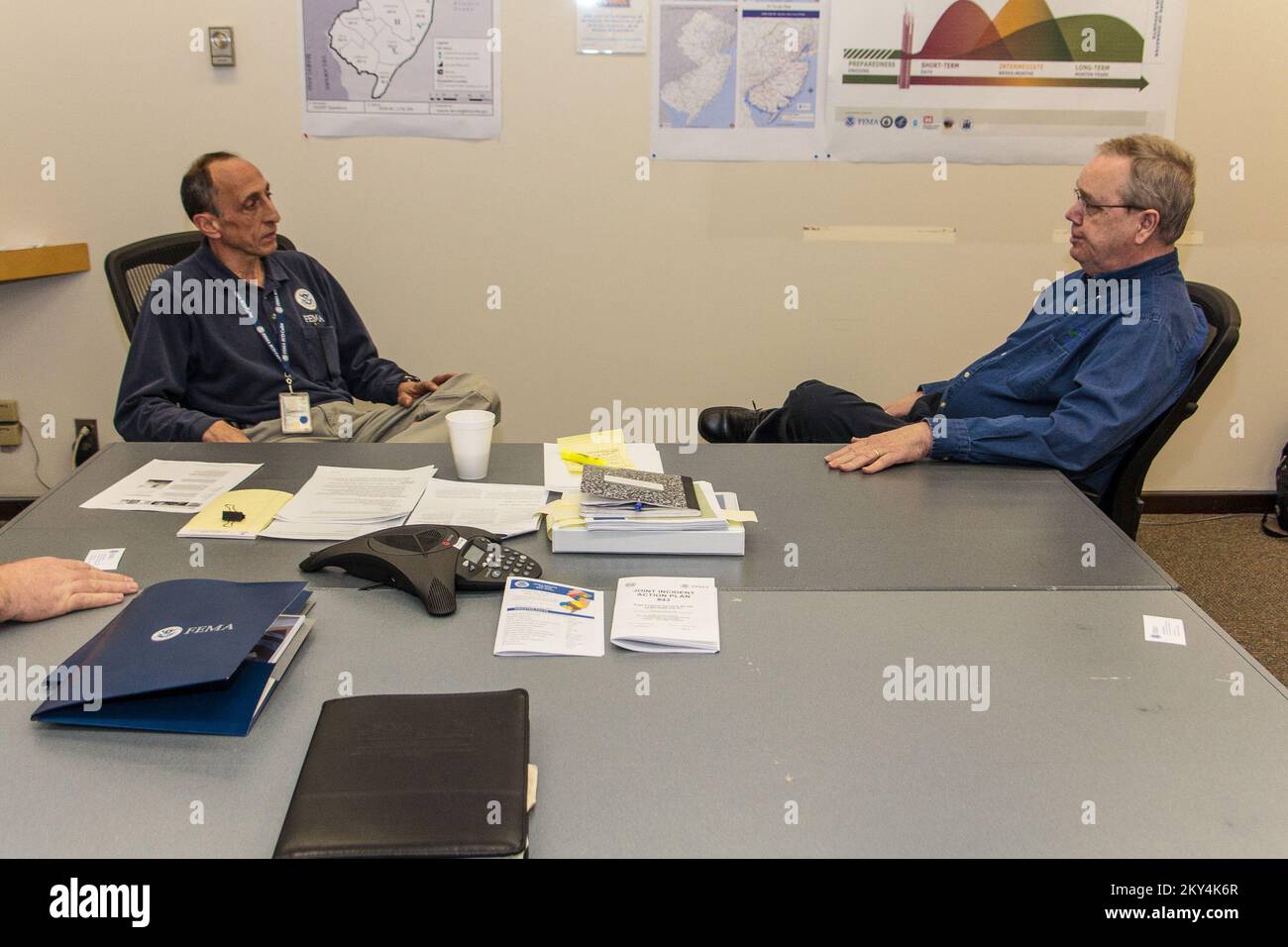 NDRF Briefing pour l'USDA. New Jersey ouragan Sandy. Photographies relatives aux programmes, aux activités et aux fonctionnaires de gestion des catastrophes et des situations d'urgence Banque D'Images