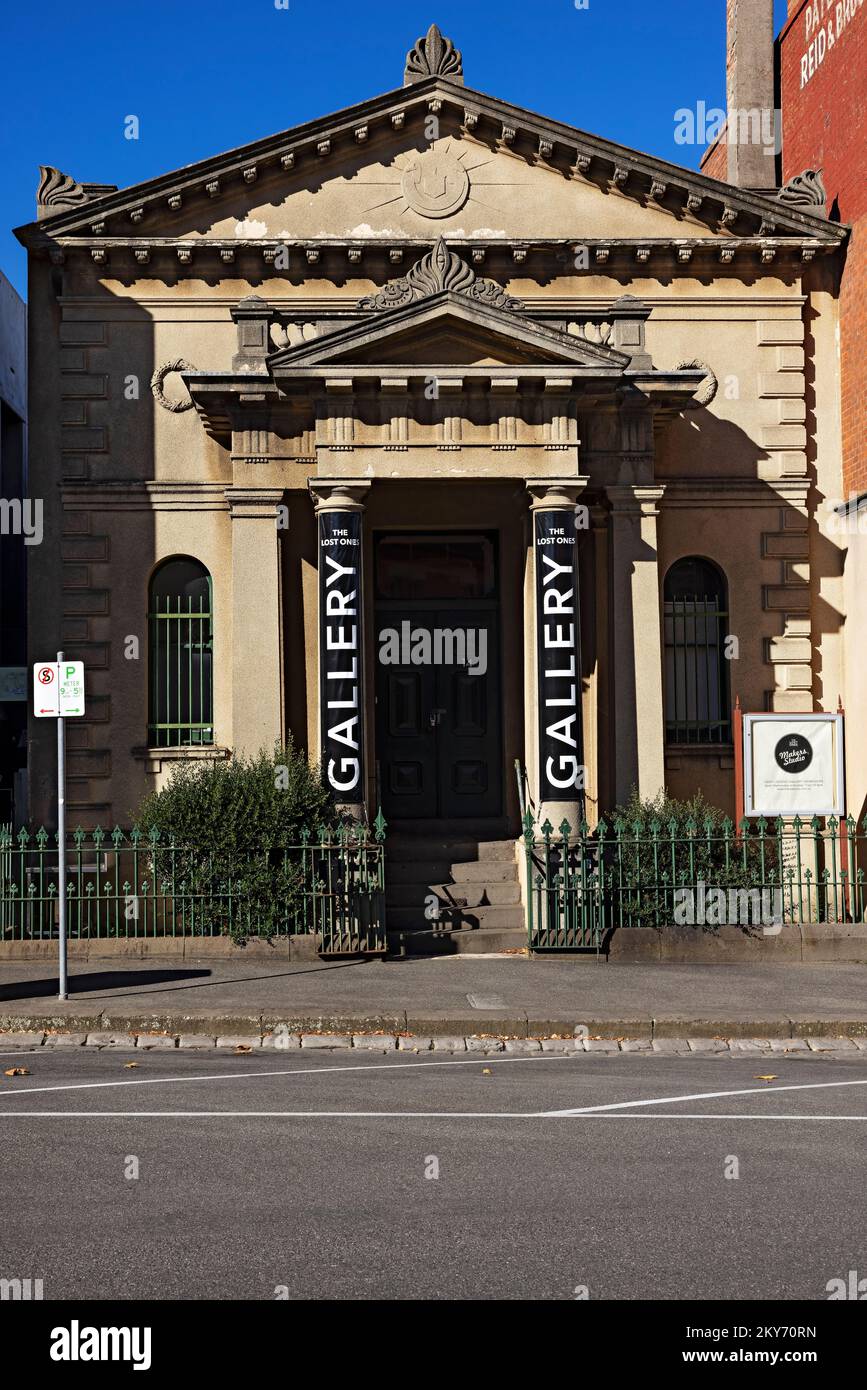 Ballarat Australie / le paysage de rue historique Camp Street de Ballarat. On y voit la salle Freemason du début des années 1870. Camp Street est où le Gov Banque D'Images
