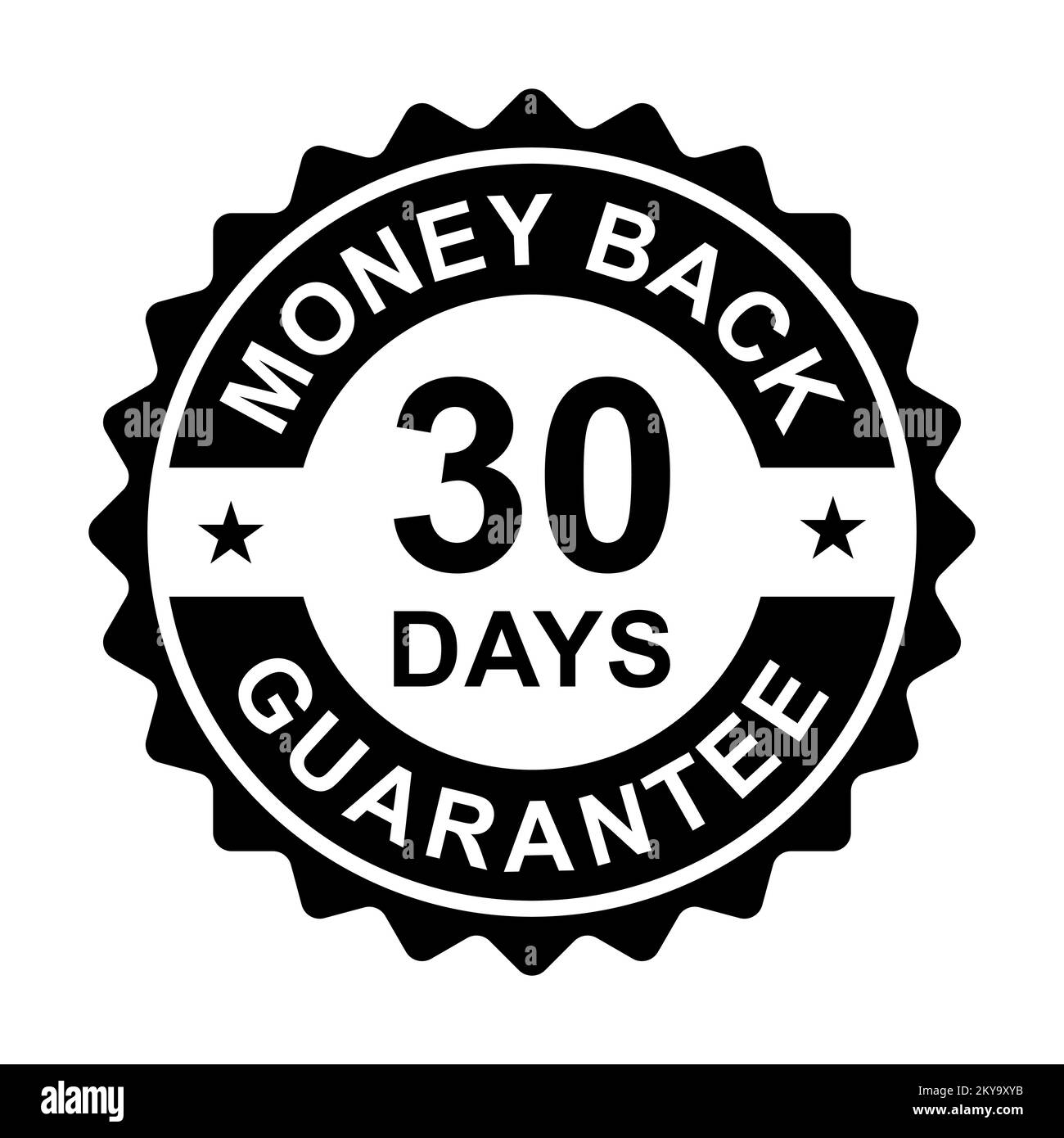 garantie de remboursement de 30 jours vecteur d'icône pour le design graphique, le logo, le site web, les médias sociaux, l'application mobile, Illustration de l'interface utilisateur Illustration de Vecteur