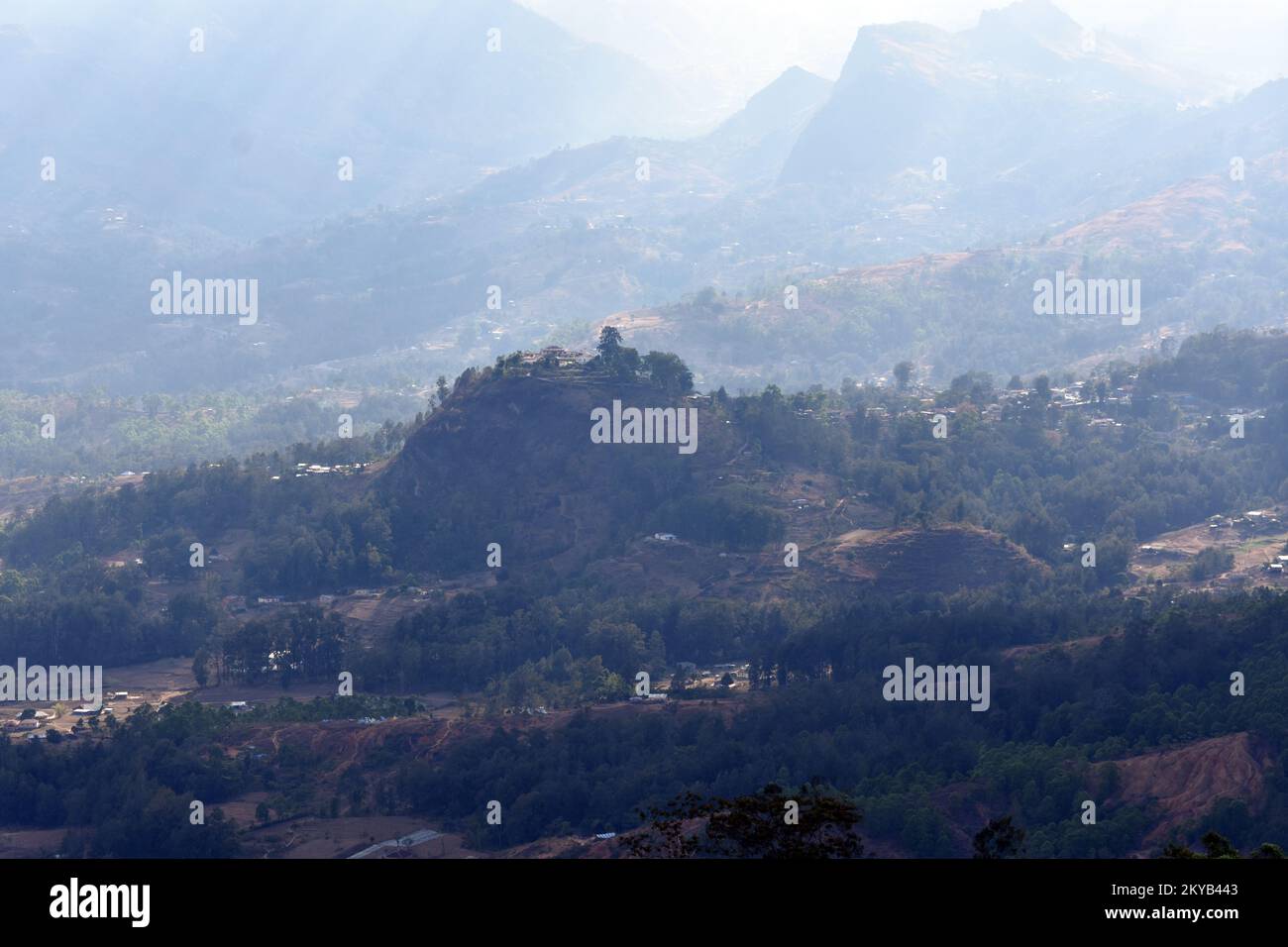 Vue panoramique sur Maubisse, Ainaro, Timor oriental Banque D'Images