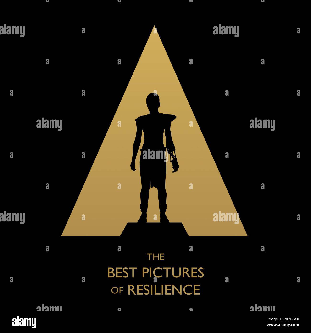 Un graphique pour promouvoir le billet de blog, "les meilleures photos de résilience", qui met en évidence les qualités de résilience repéré dans les personnages principaux de plusieurs films nominés pour la meilleure image de 2015. Silhouette d'un personnage joué par Charlize Theron... Photographies relatives aux programmes, aux activités et aux fonctionnaires de gestion des catastrophes et des situations d'urgence Banque D'Images