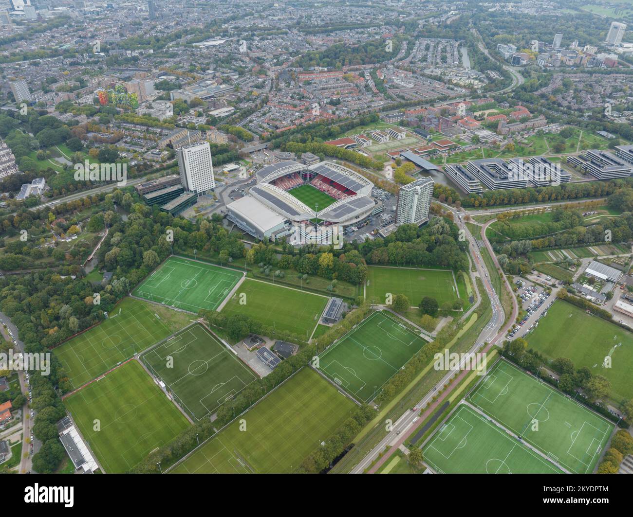 Utrecht, 5th octobre 2022, pays-Bas. Stade de football Stadion Galgenwaard à Utrecht, stade du club de football professionnel FC Utrecht. Antenne Banque D'Images