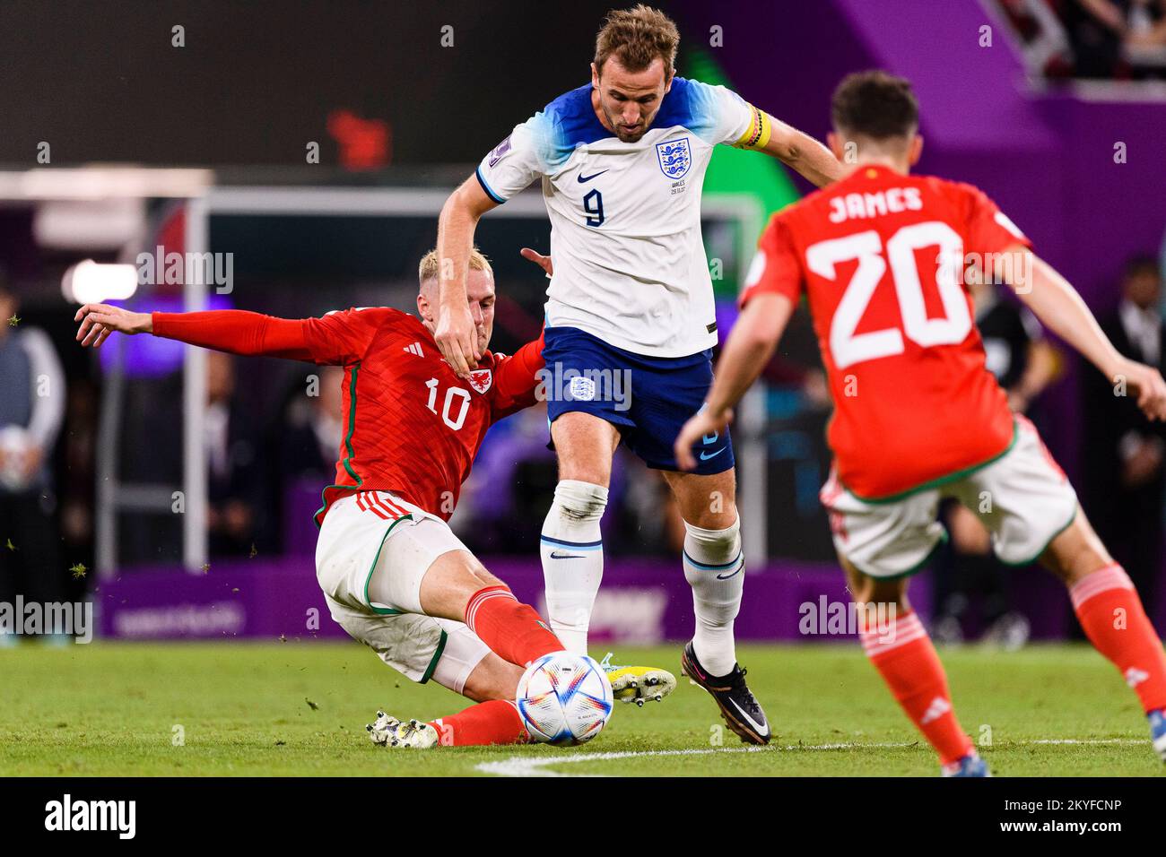 Doha, Qatar. 29th novembre 2022. Ahmed bin Ali Stadium Harry Kane d'Angleterre lors d'un match entre le pays de Galles et l'Angleterre, valable pour la phase de groupe de la coupe du monde, qui s'est tenue au stade Ahmed bin Ali à Al-Rayyan, Qatar. (Marcio Machado/SPP) crédit: SPP Sport presse photo. /Alamy Live News Banque D'Images